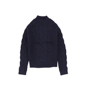 braided knit sweater