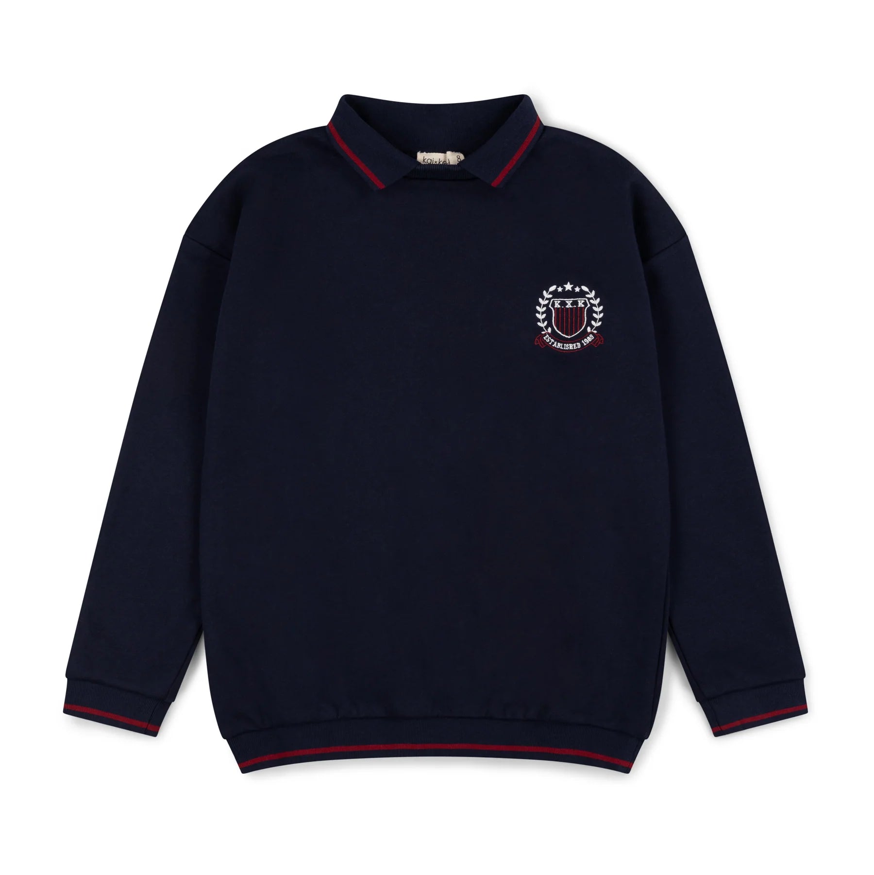 varsity collar sweatshirt