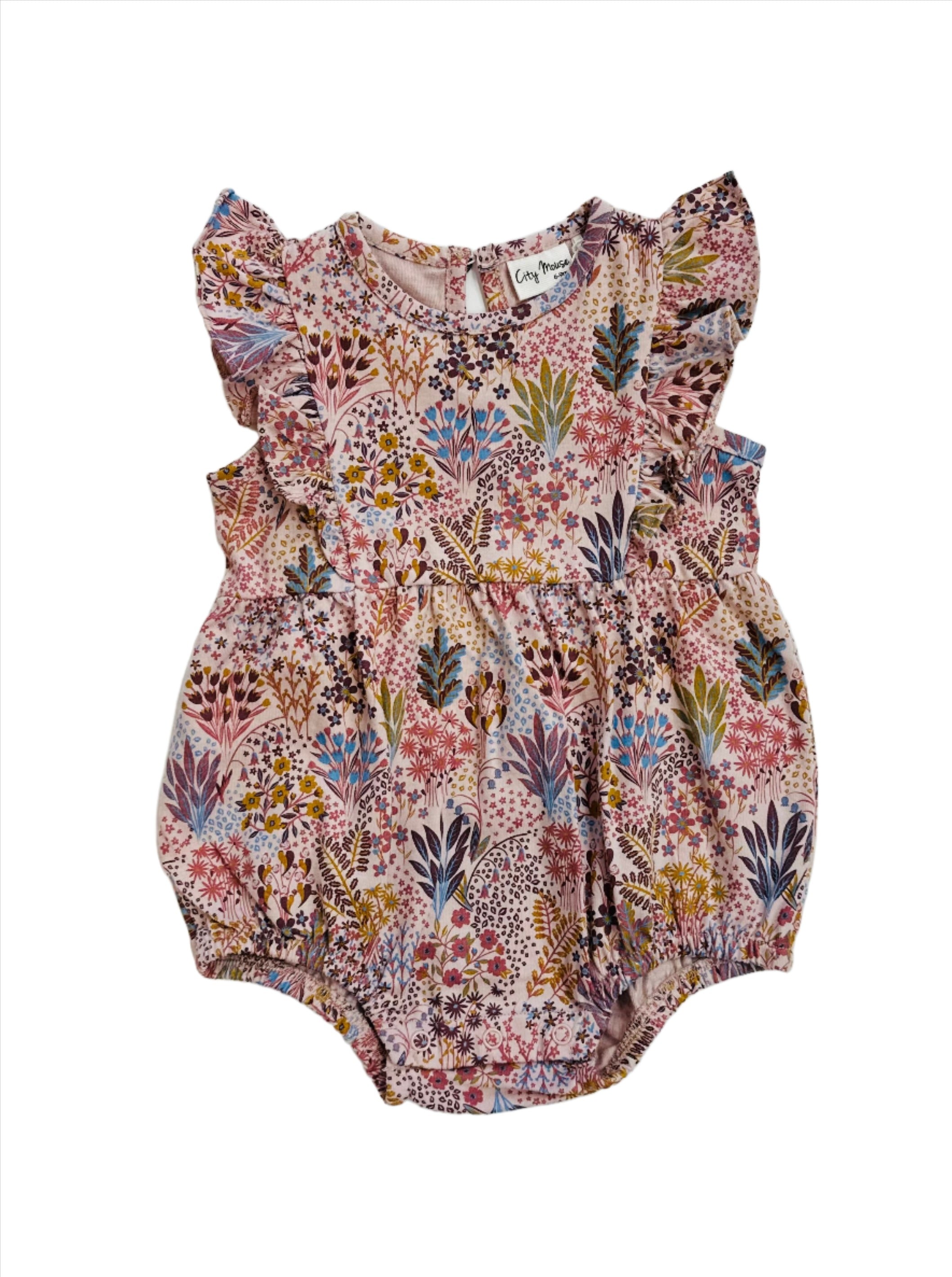 City Mouse pink floral romper