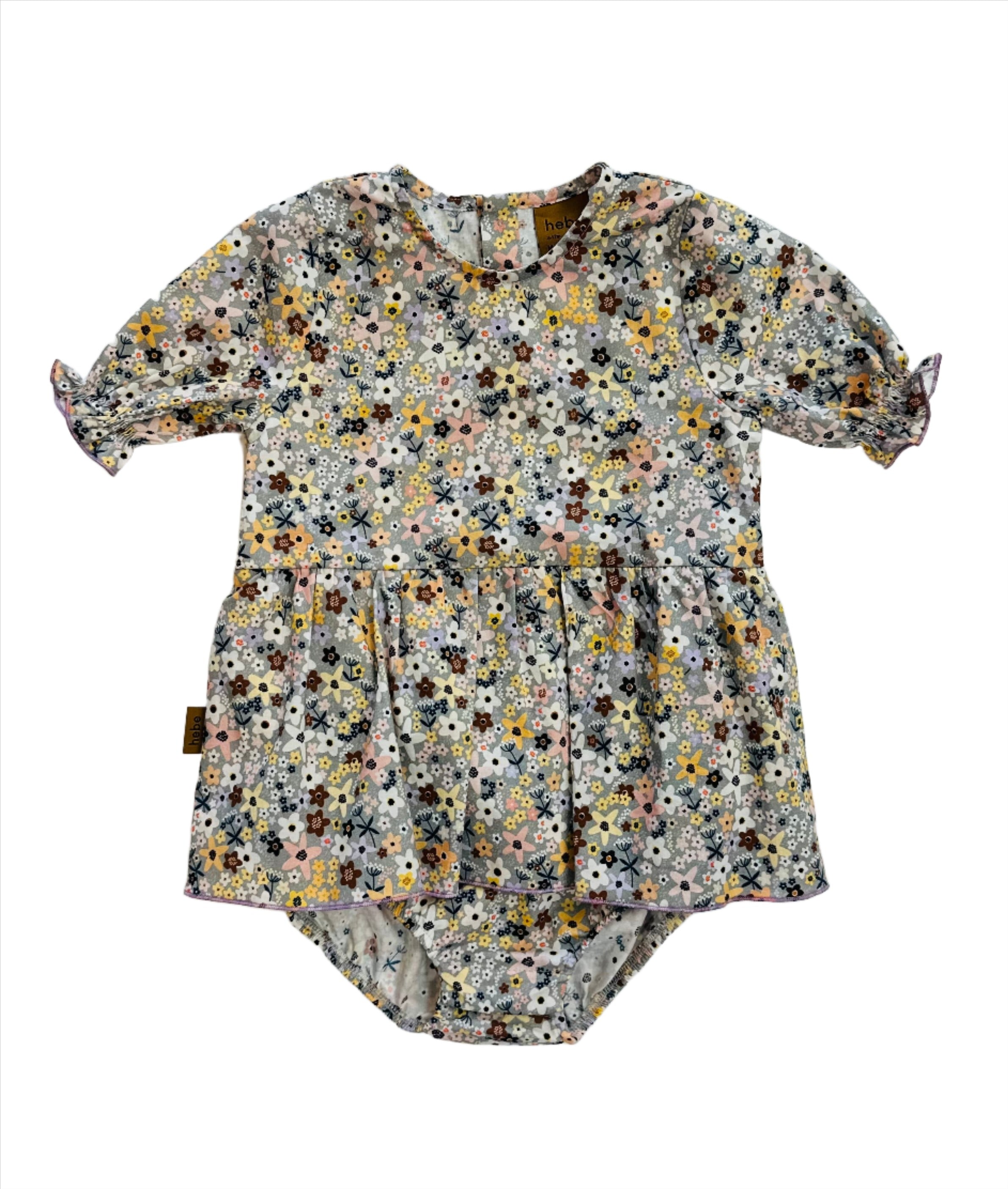 Hebe grey floral romper