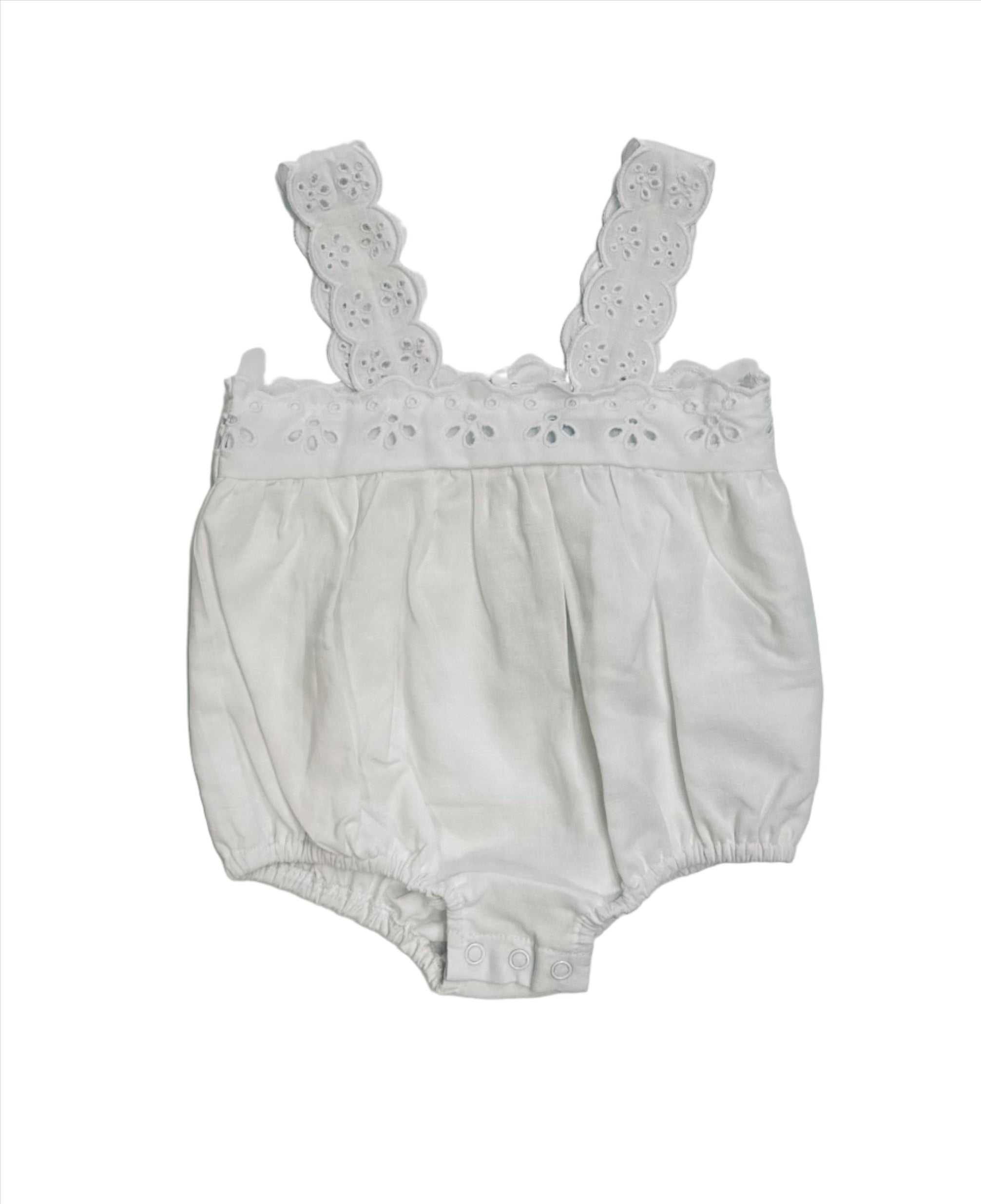 Pompomme eyelet romper