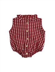 Bondoux checked romper