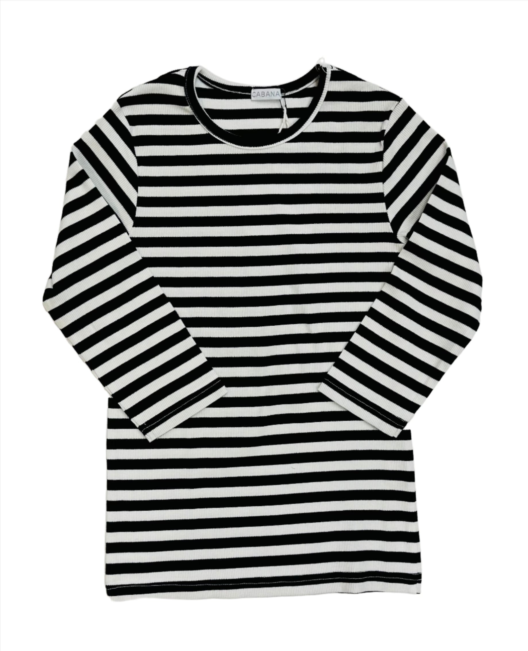 stripe ribbed tee