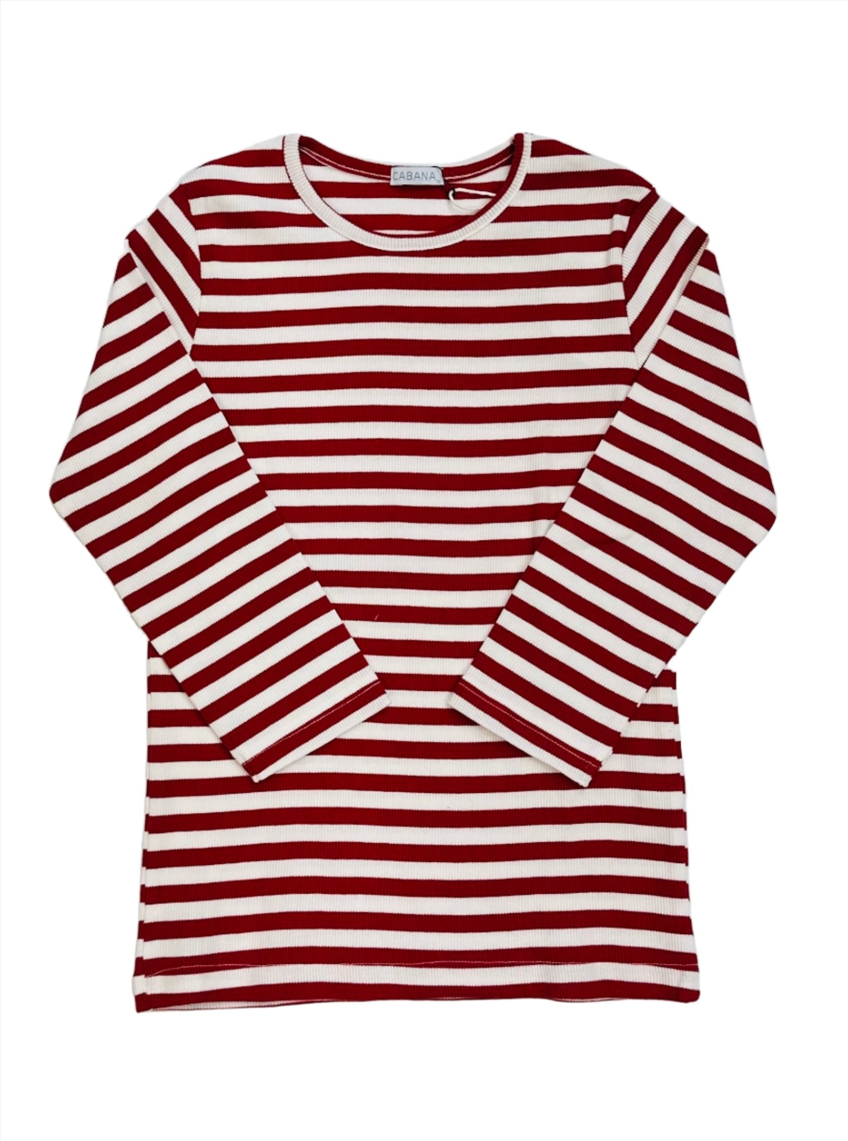 stripe ribbed tee