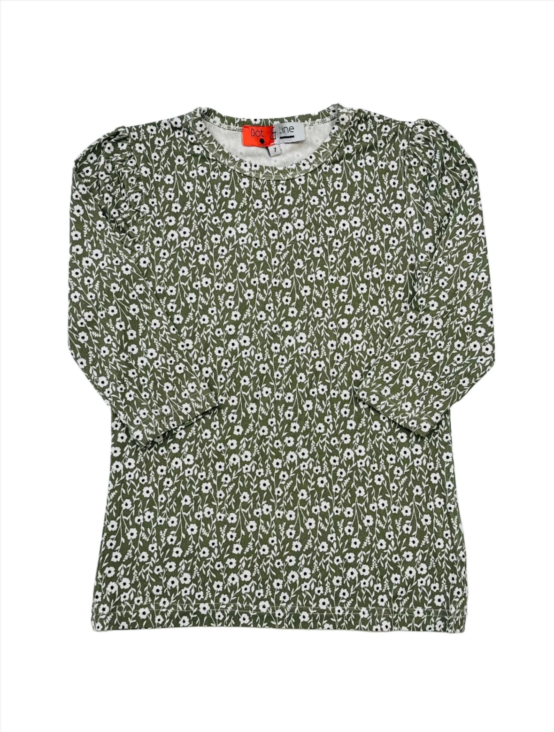 Dot & Line green floral top