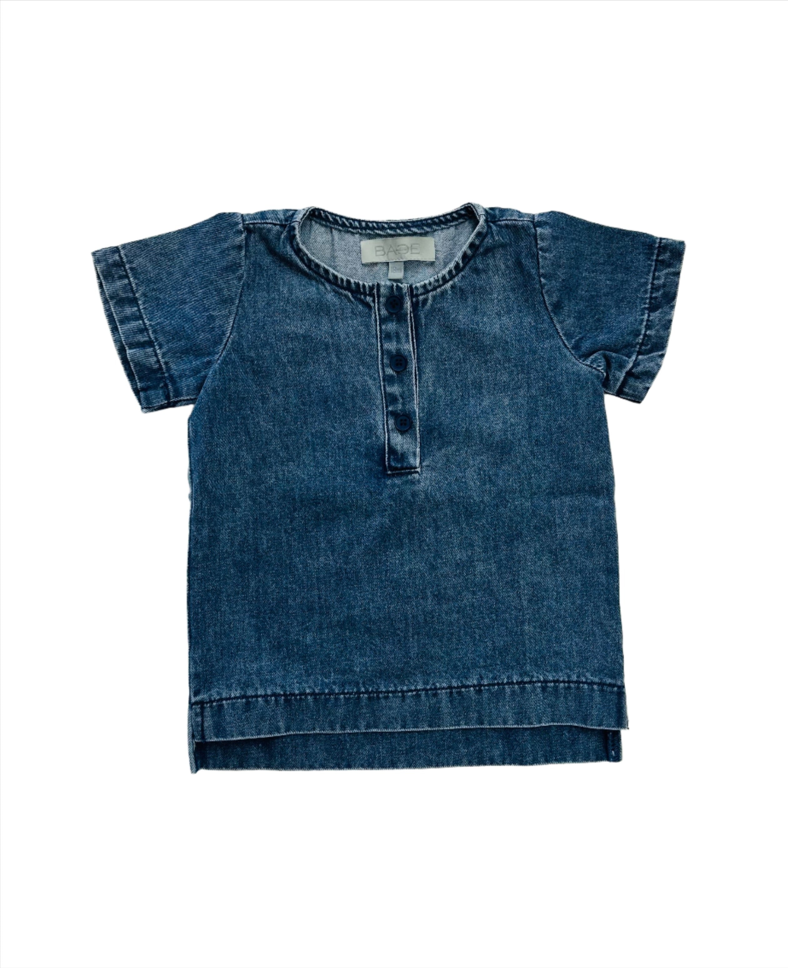 Bace denim henly short sleeve top