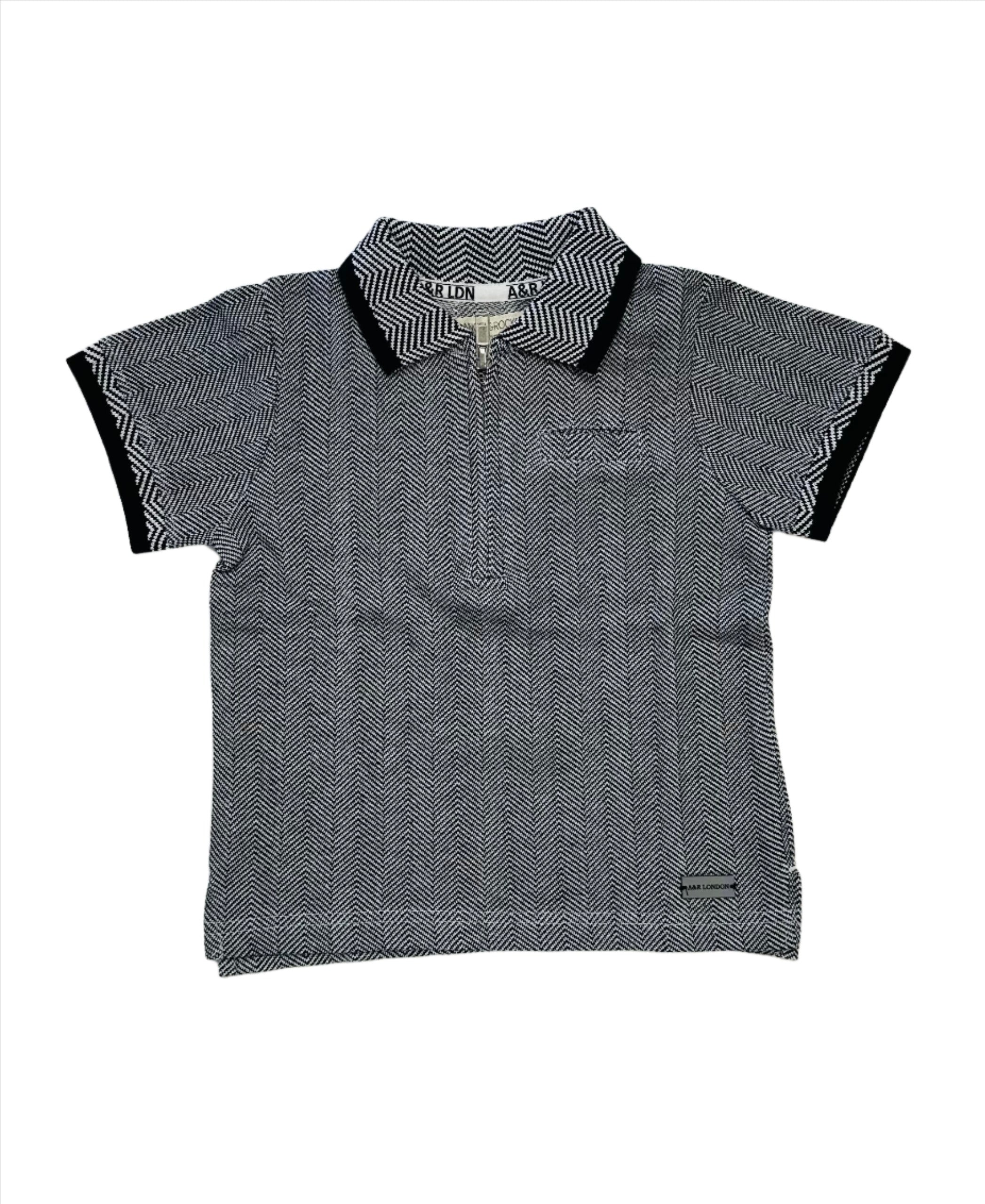 Angel & Rocket herringbone polo