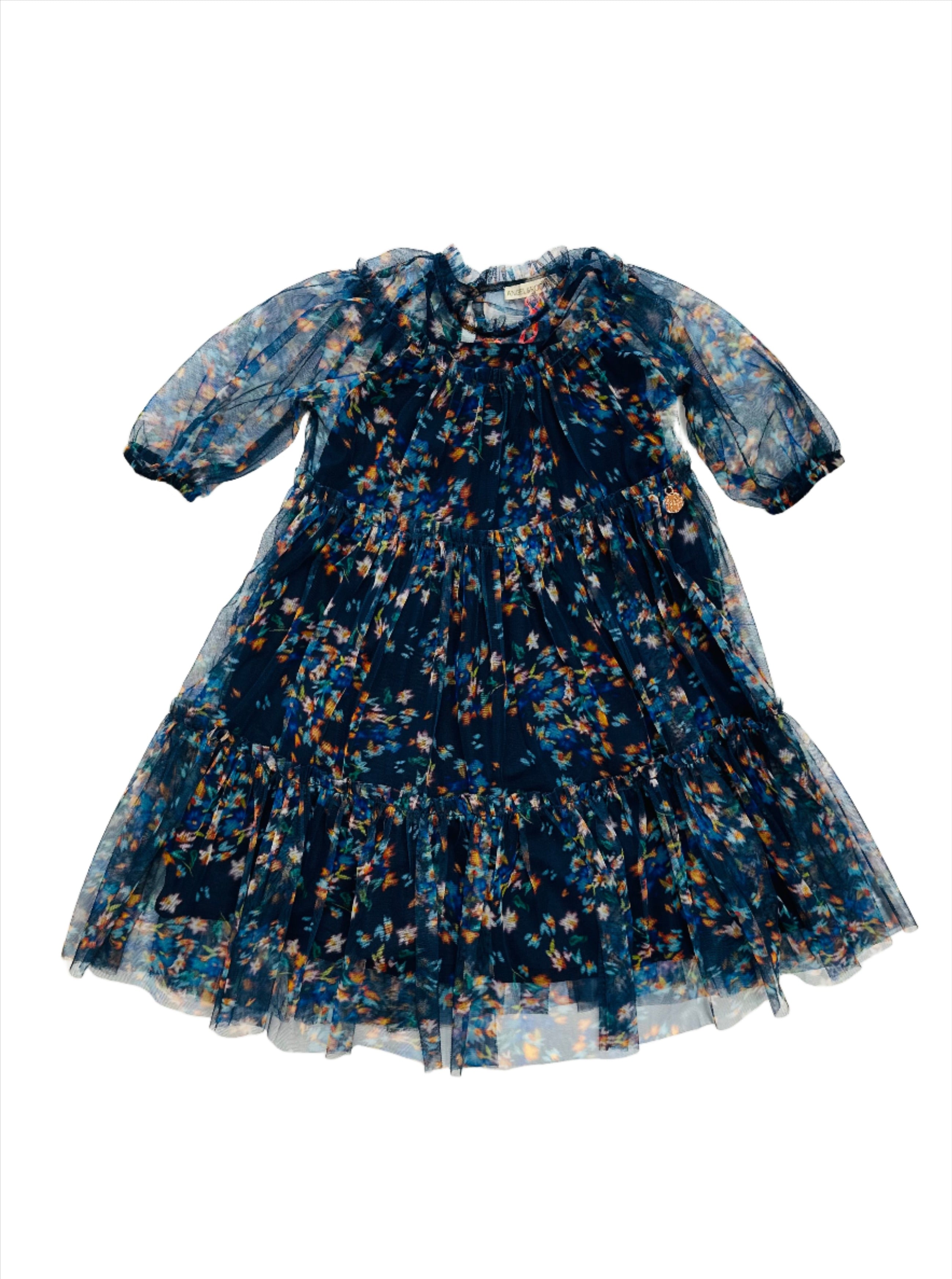 Angel & Rocket cara navy floral blur dress