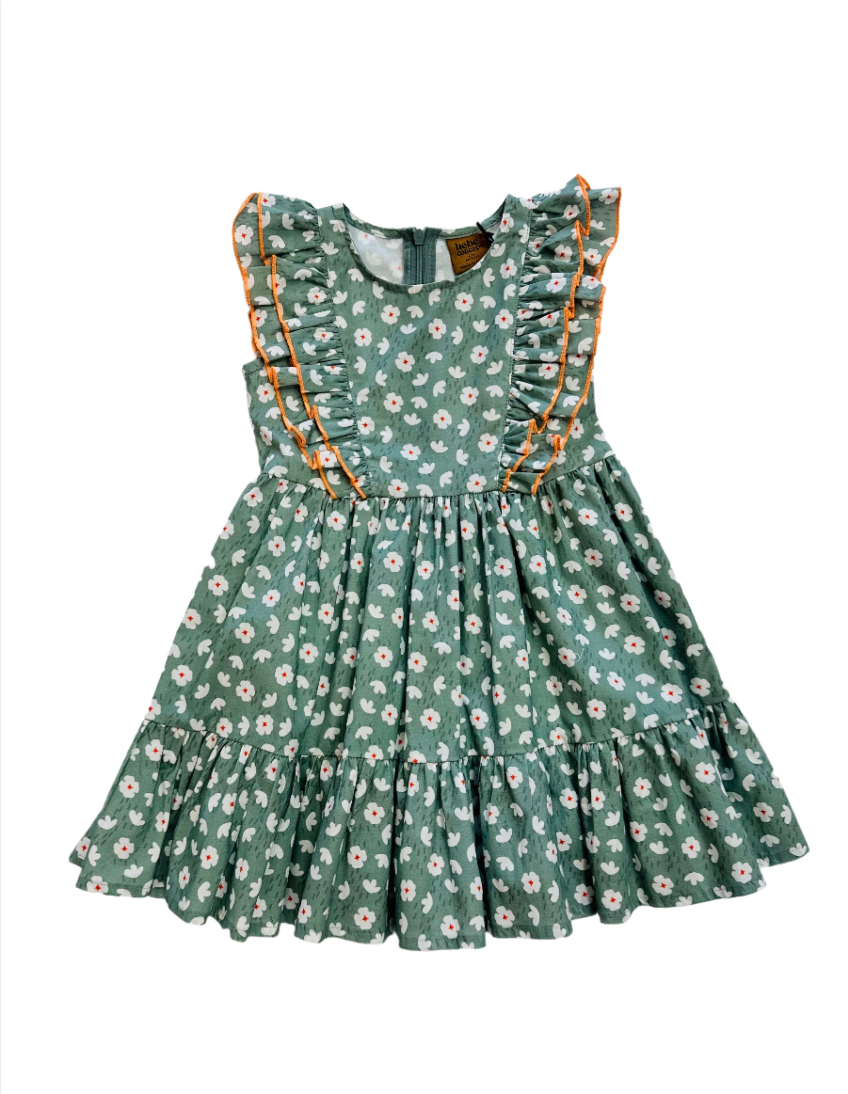 Hebe green floral dress