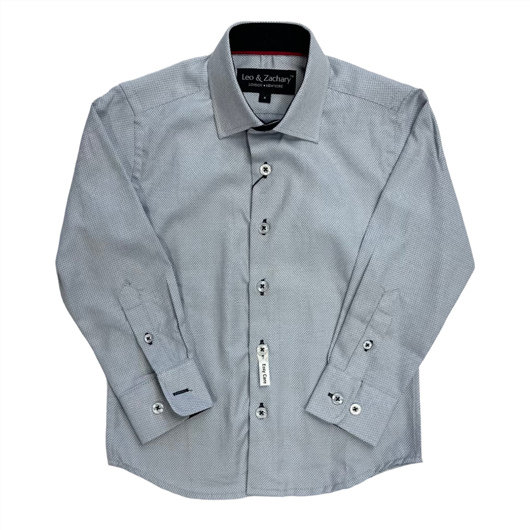 Leo & Zachary cool grey weave shirt