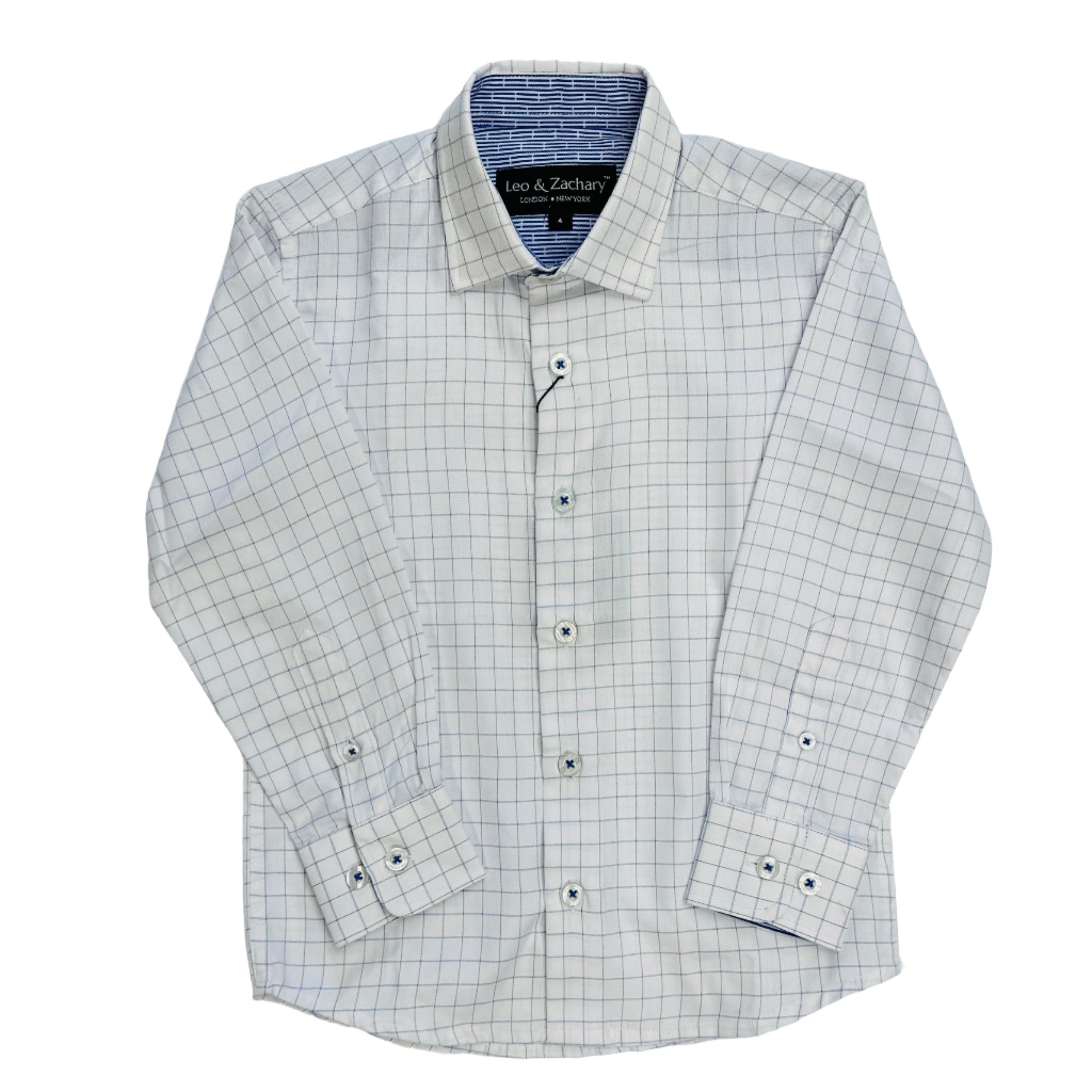 Leo & Zachary window pane shirt