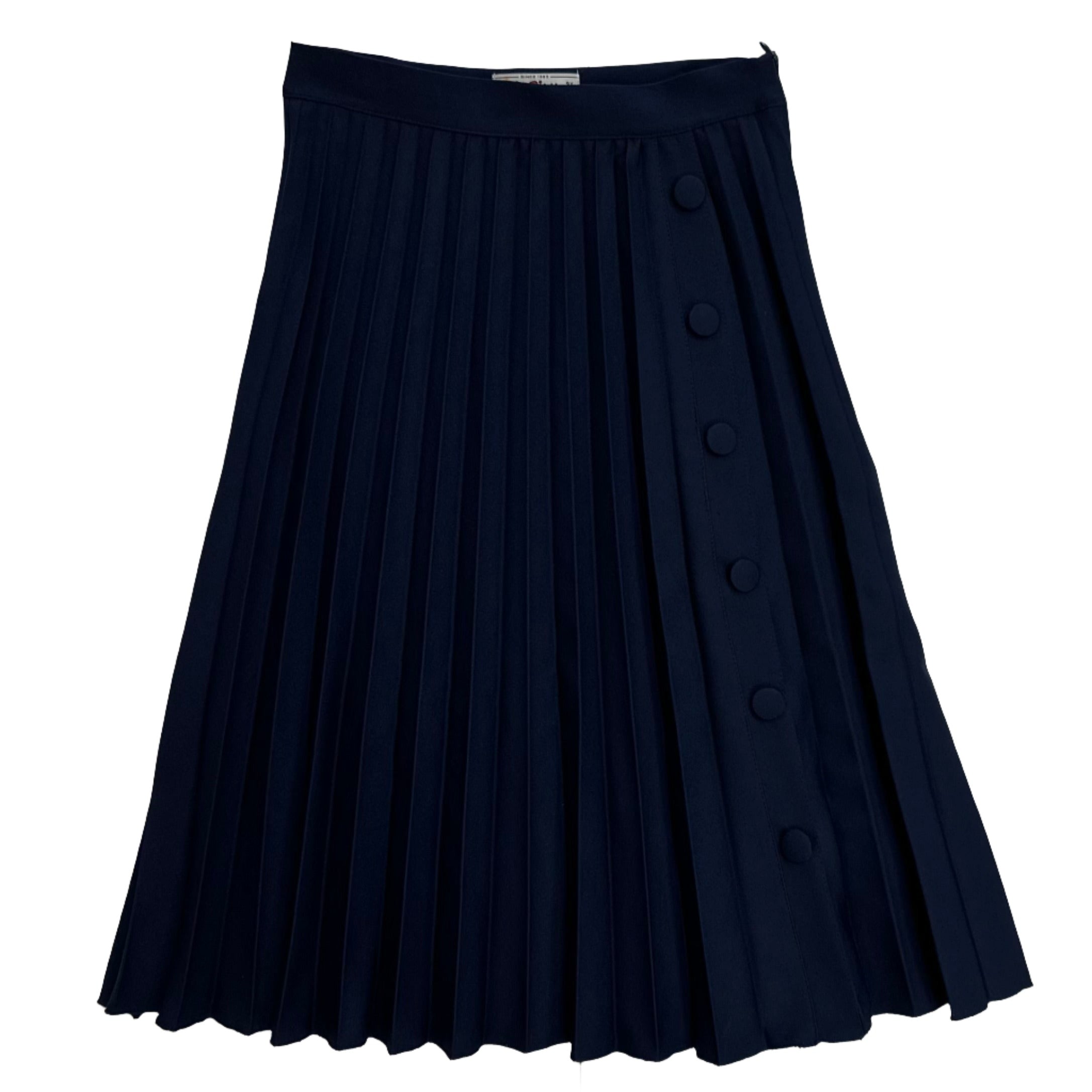 In City navy pleated skirt