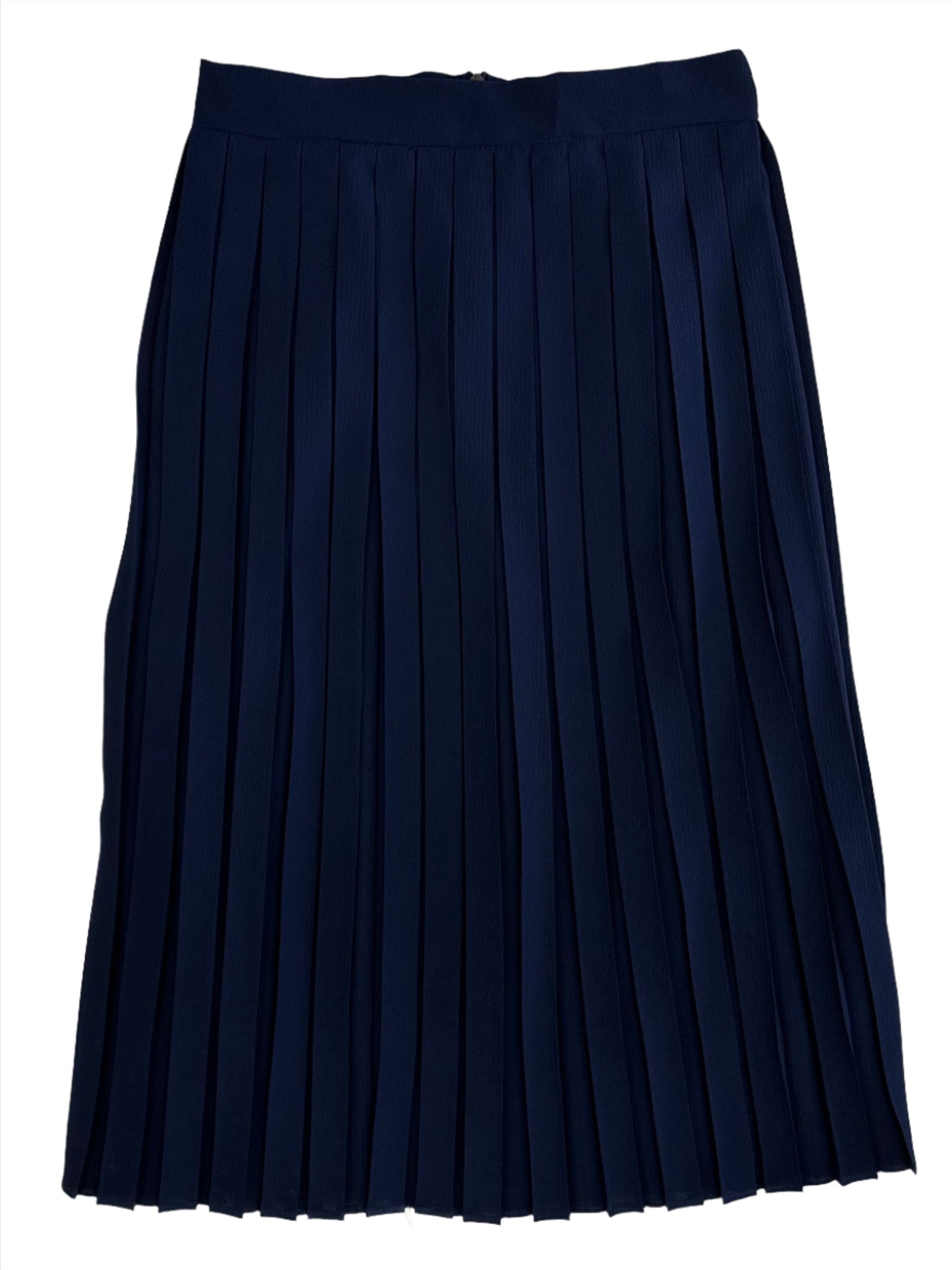 In City navy pleated skirt