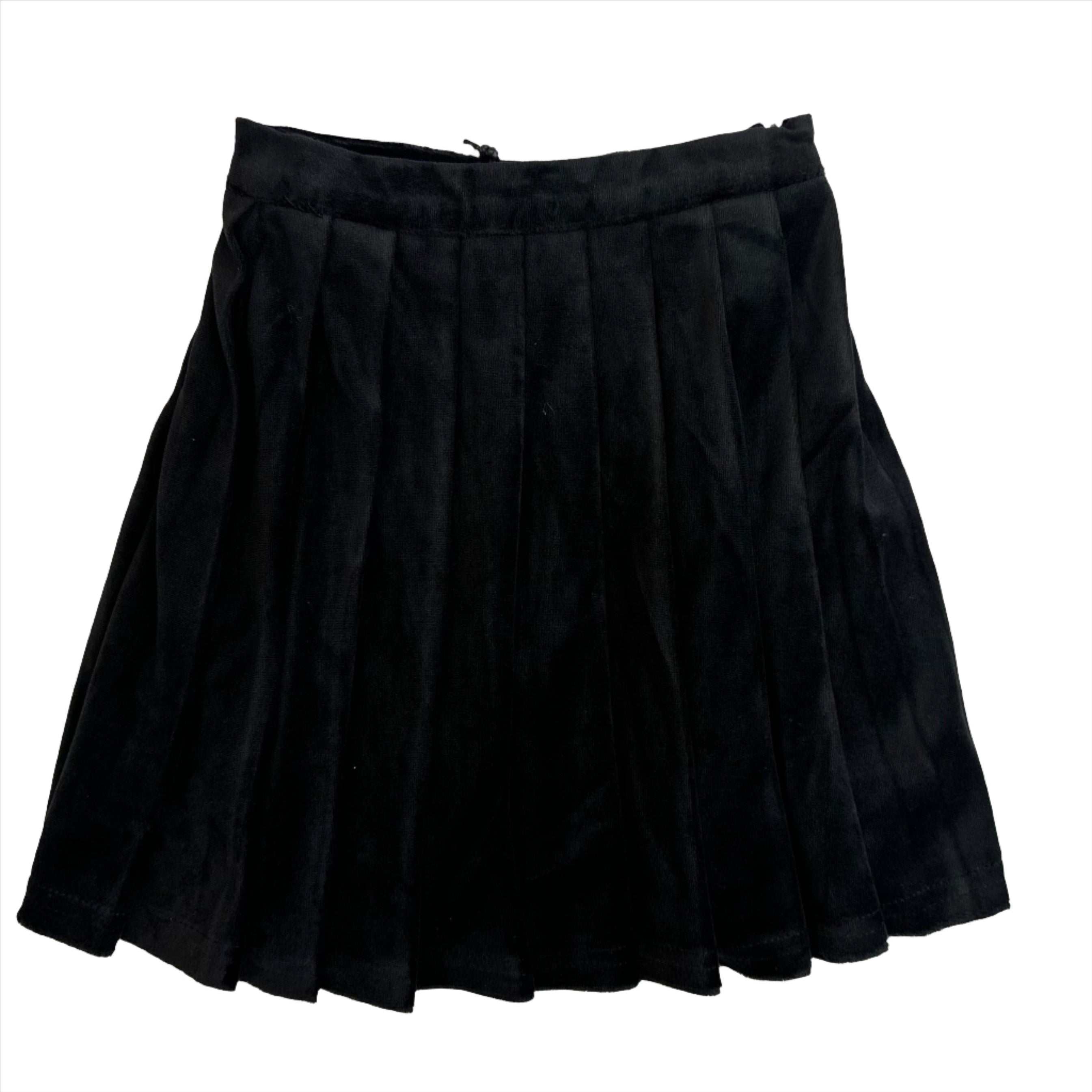 velour pleated skirt