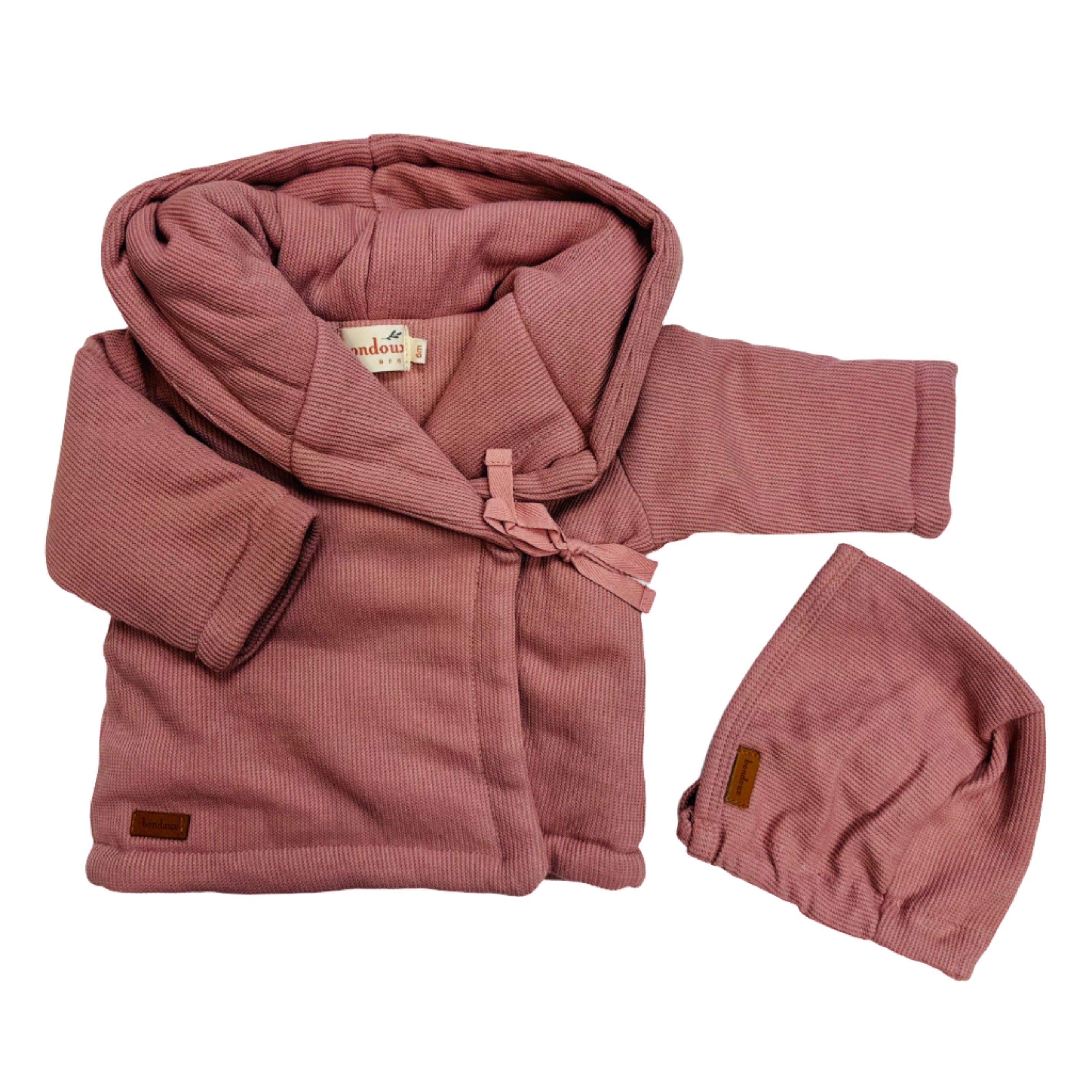 Bondoux mauve jacket with bonnet