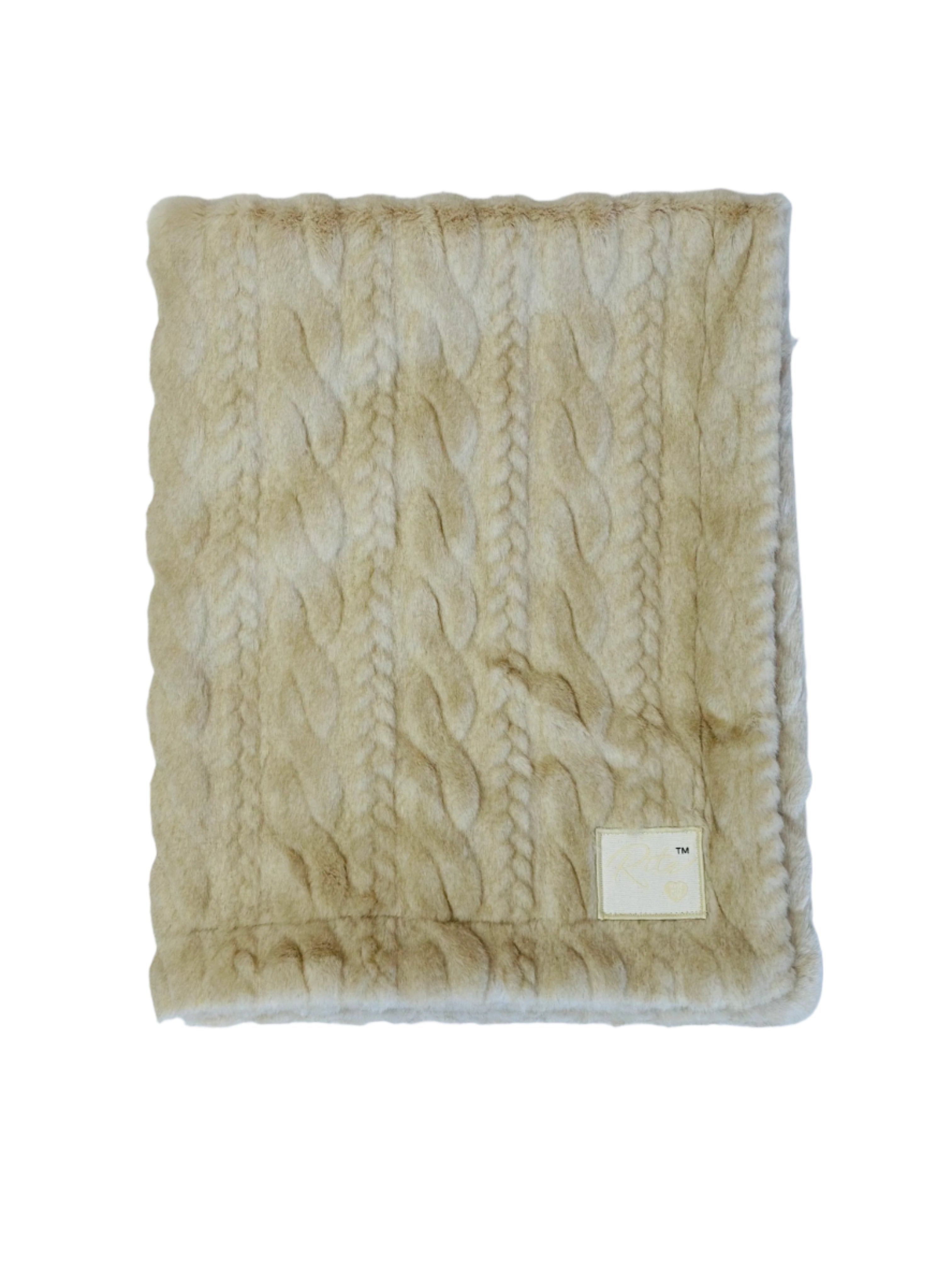 Ritz cable design plush blanket