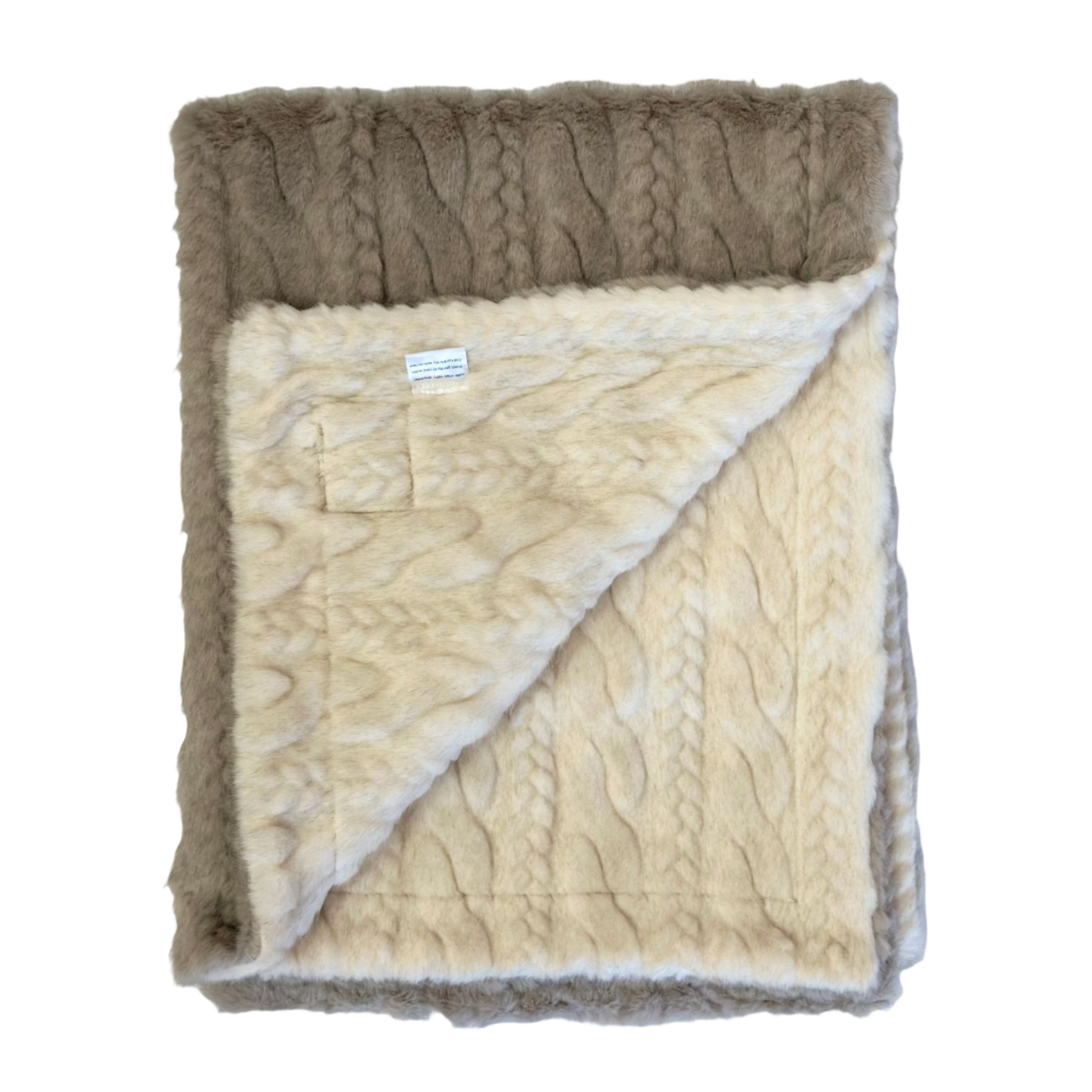 Ritz cable design plush blanket