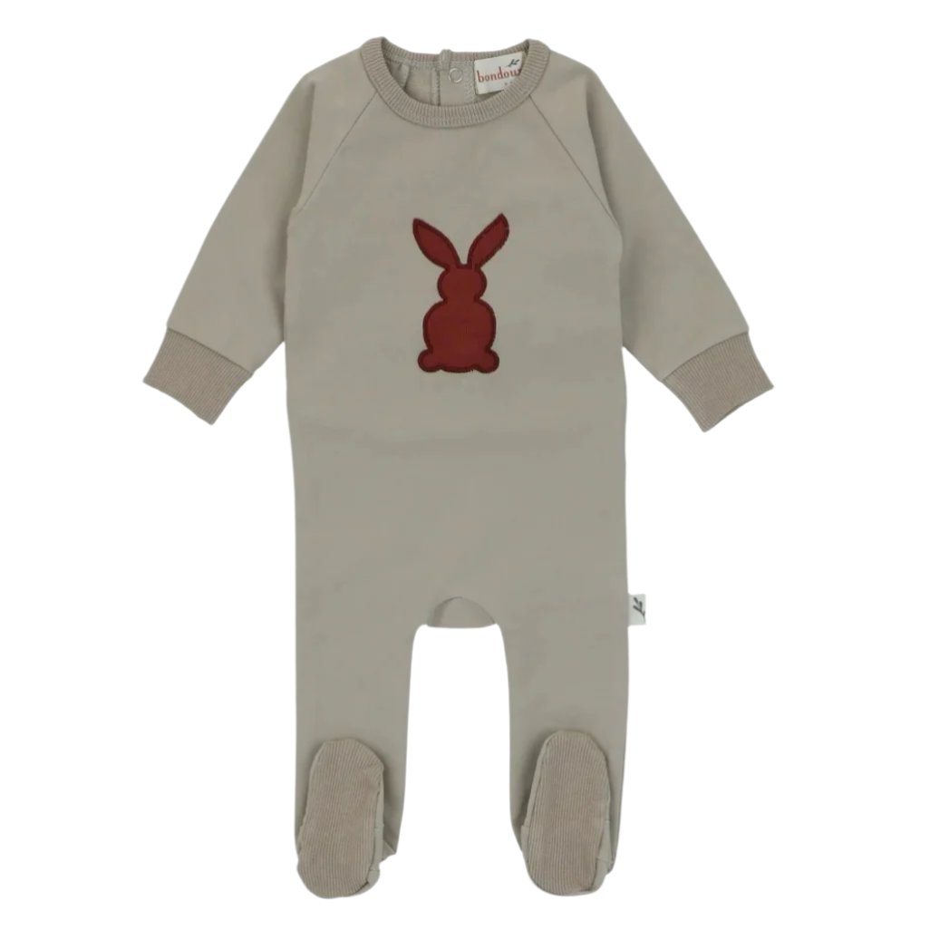 Bondoux red bunny footie