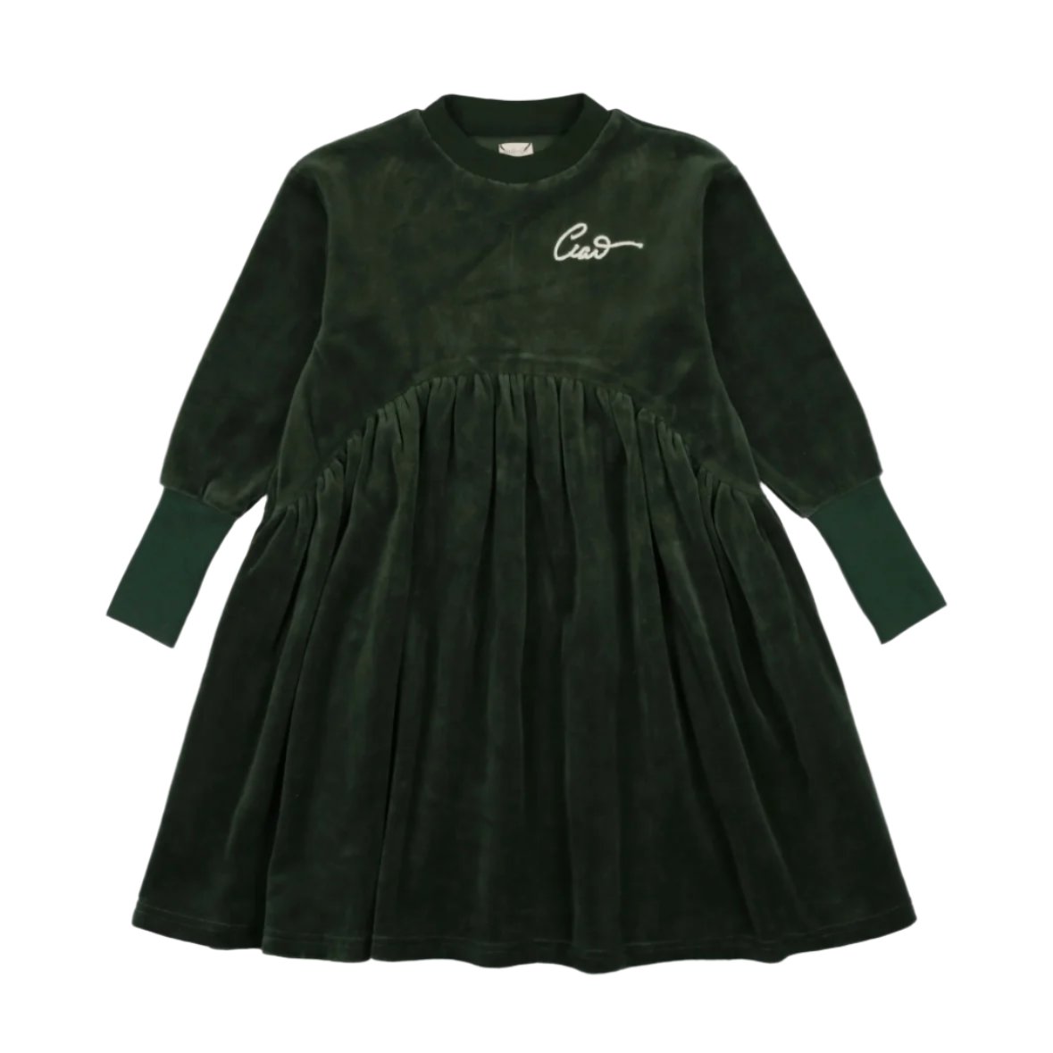 Velour green dress