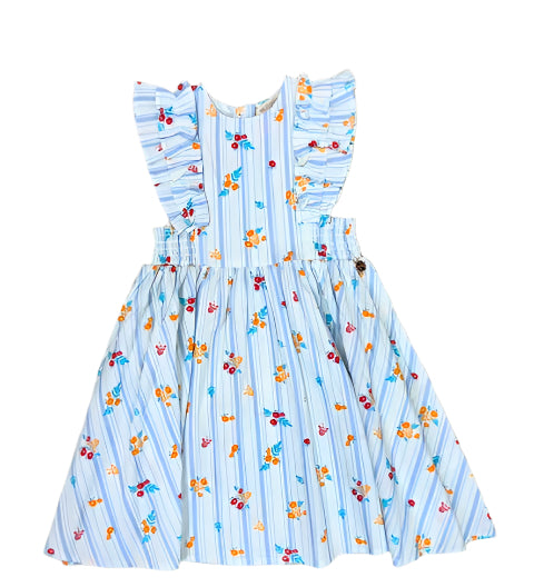 angel & rocket nude reyna embroidered swing dress Angel & Rocket Girls Embroidered Cream Dresses