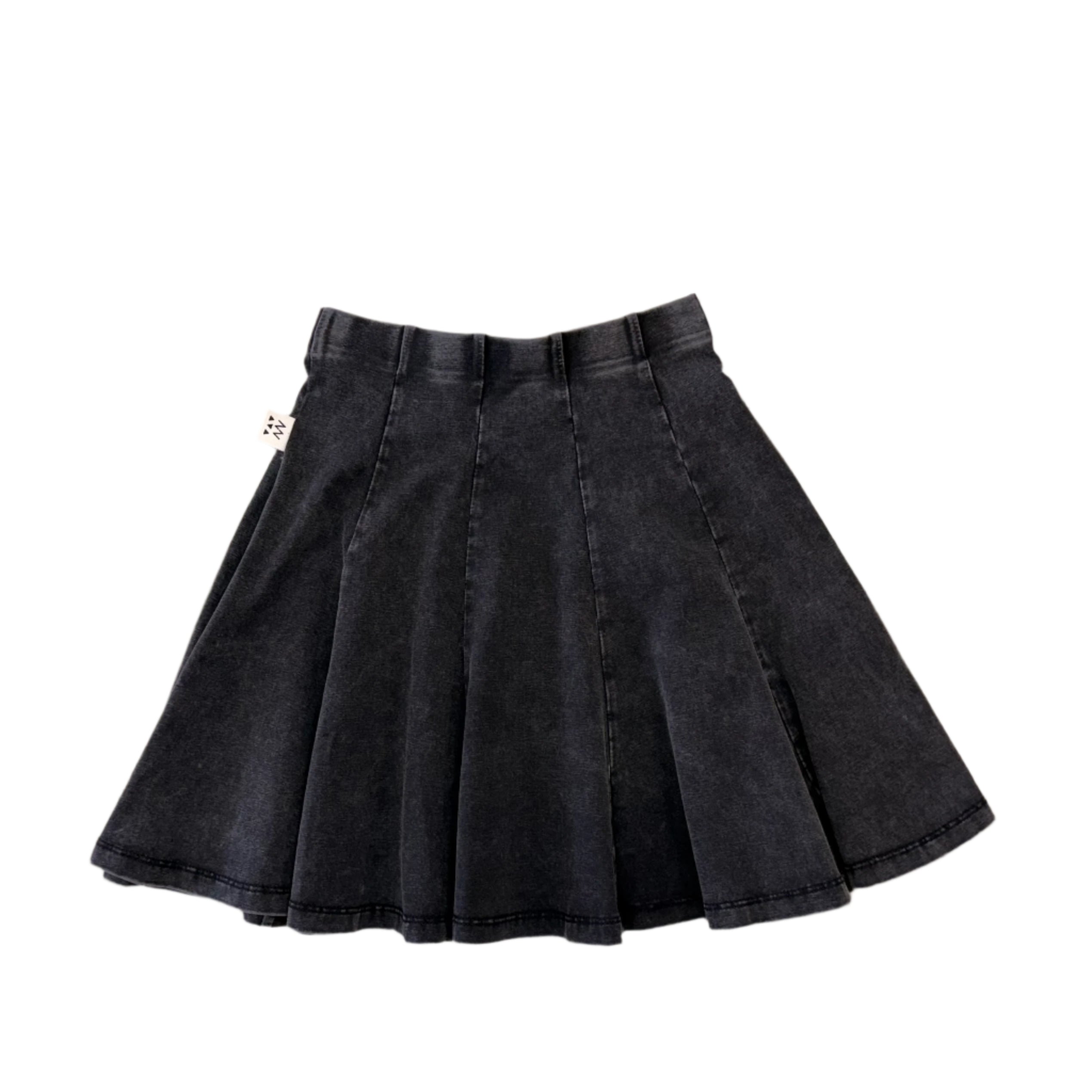 BLACK WAS PANEL SKIRT