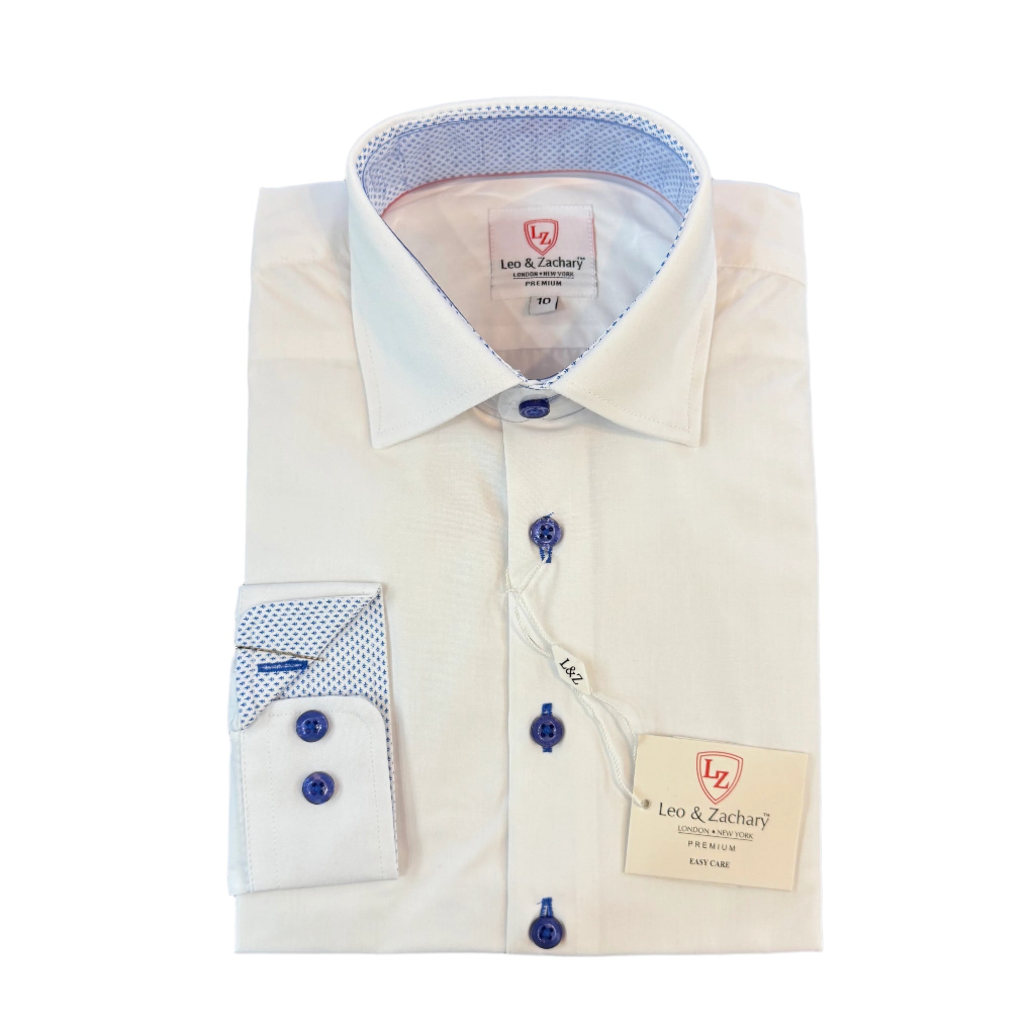 leo and zachary dress shirts LEO & ZACHARY: Tech Performance Boy's Dress Shirt 12 / White