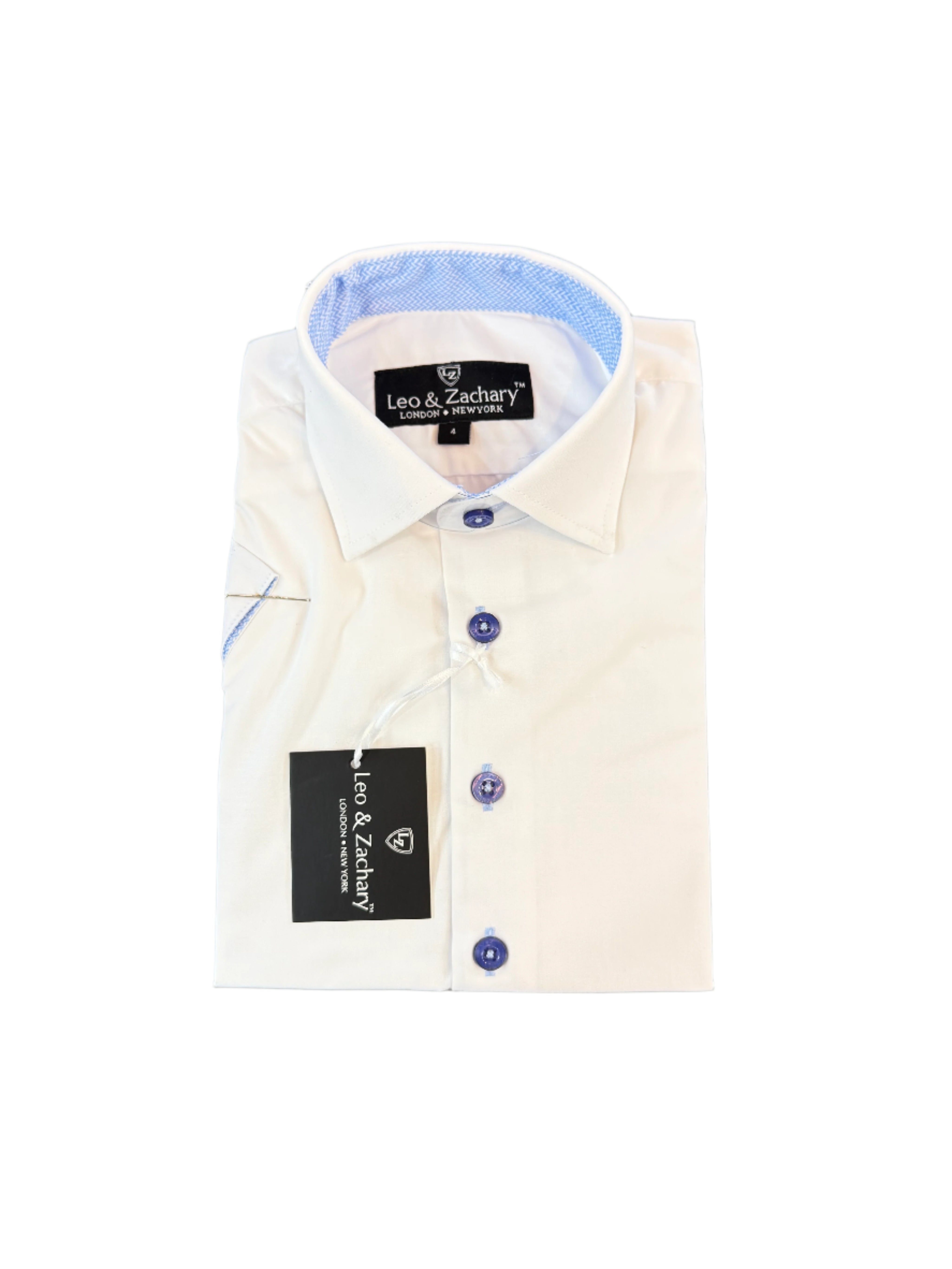 ss contrast dress shirt