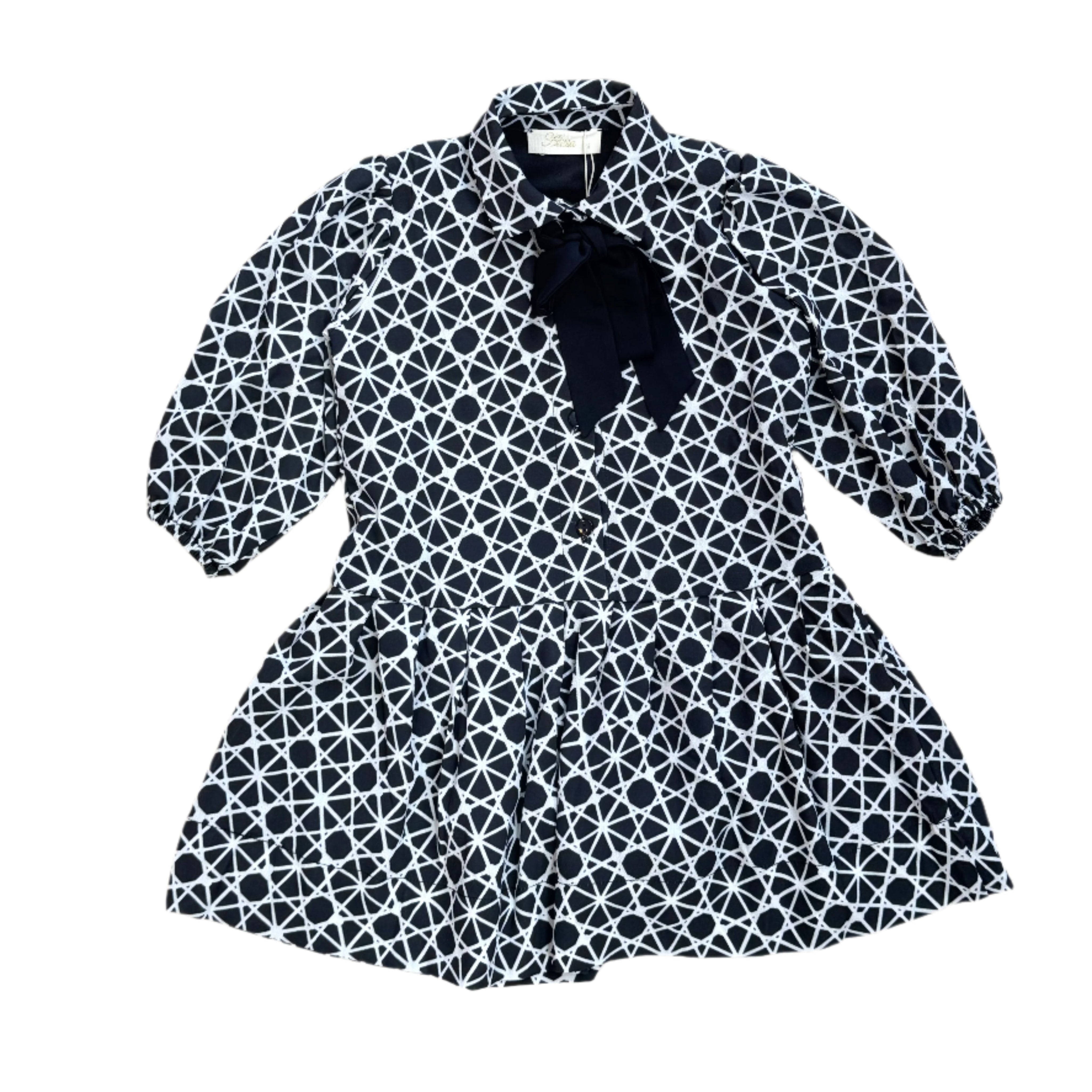 Printed blk dress