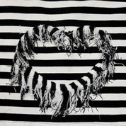 striped heart fringe bomber sweatshirt