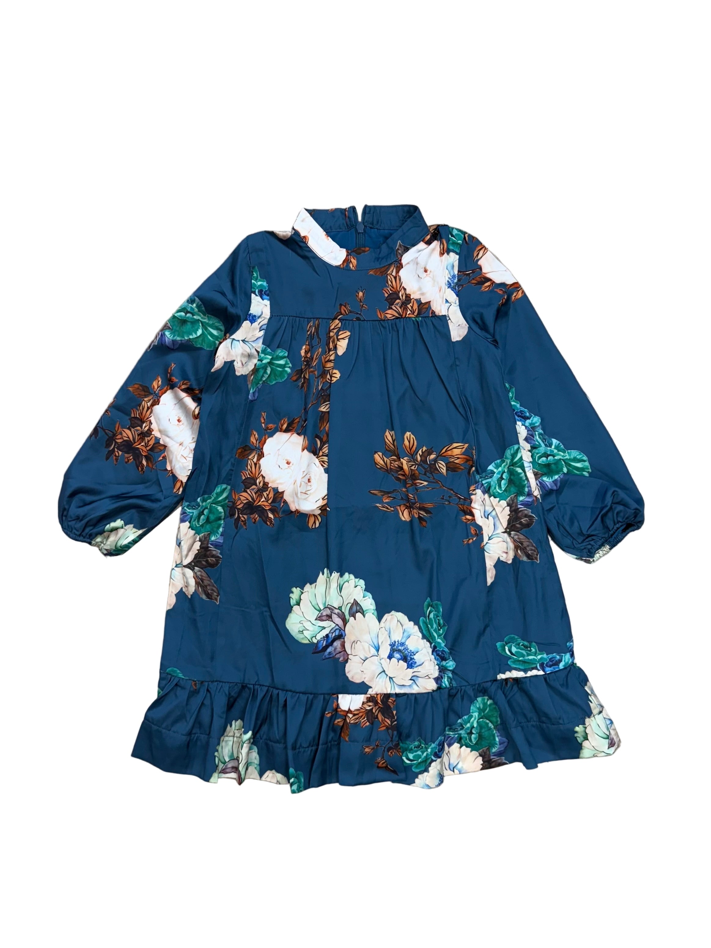 Teal dress with flowers