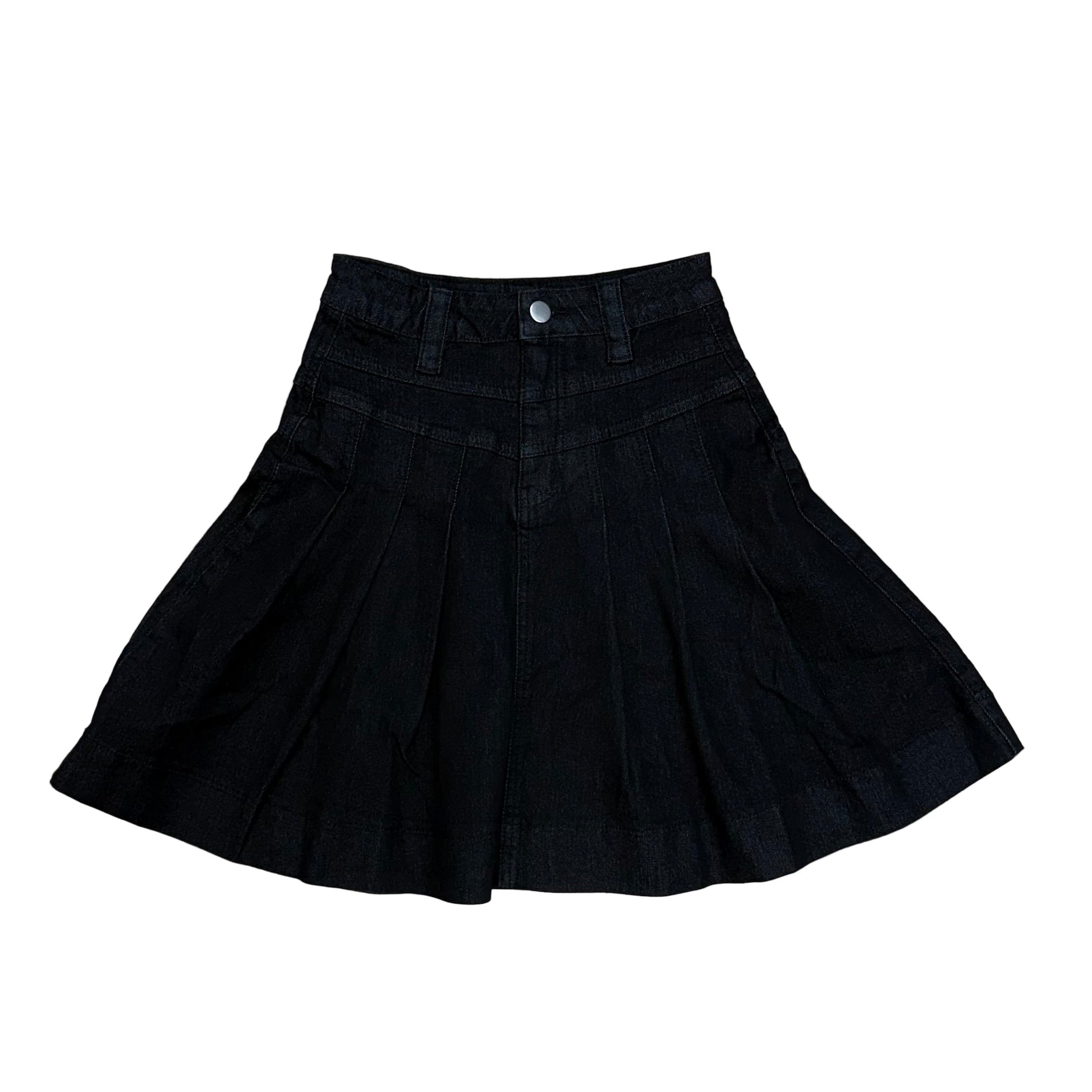 blk denim skirt