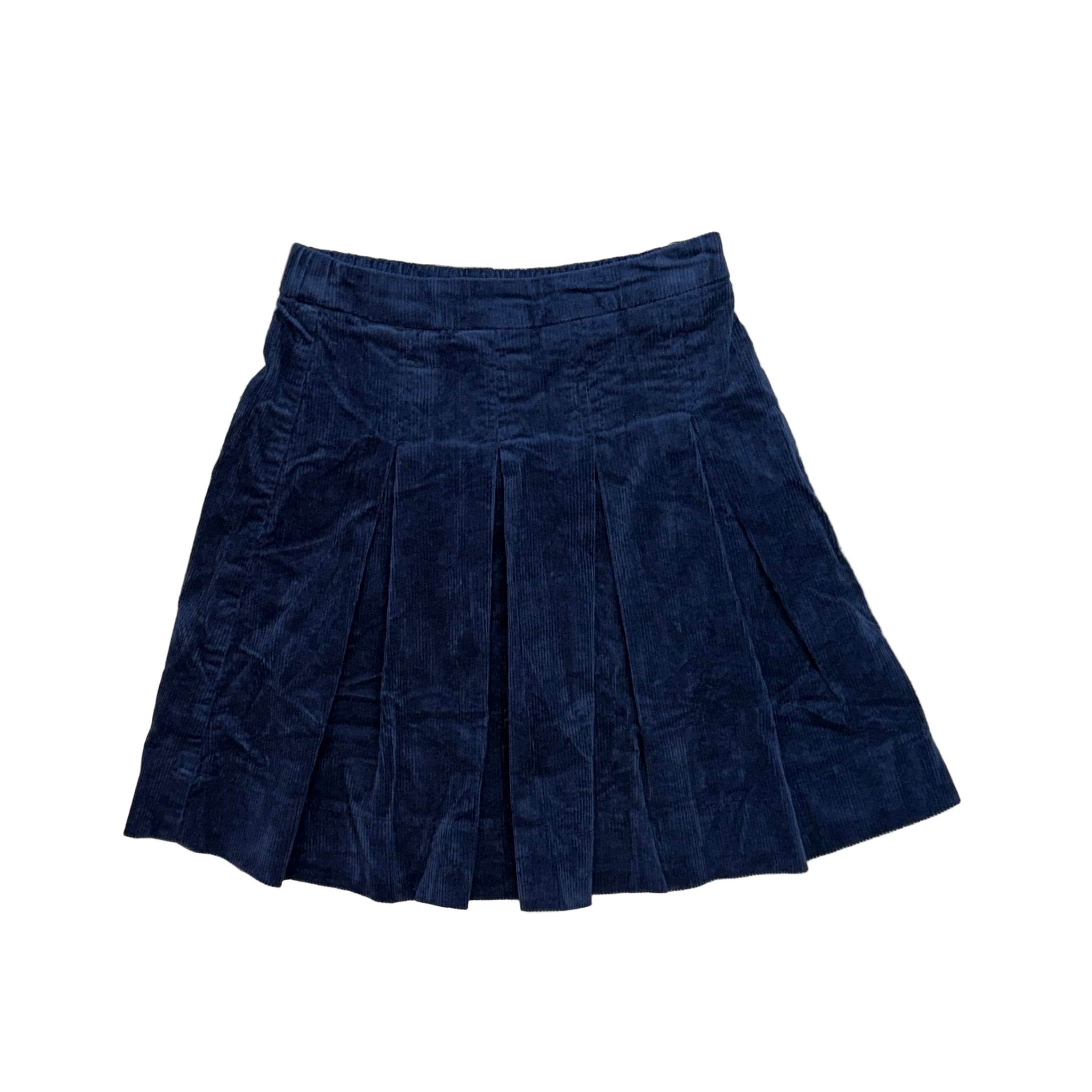 Navy corduroy  pleated skirt