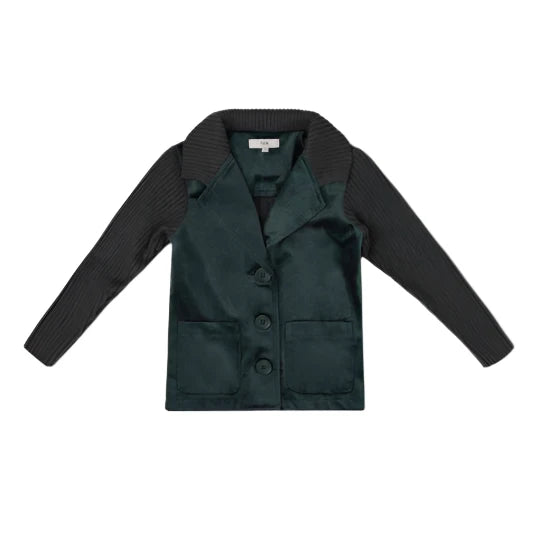 green velvet blazer