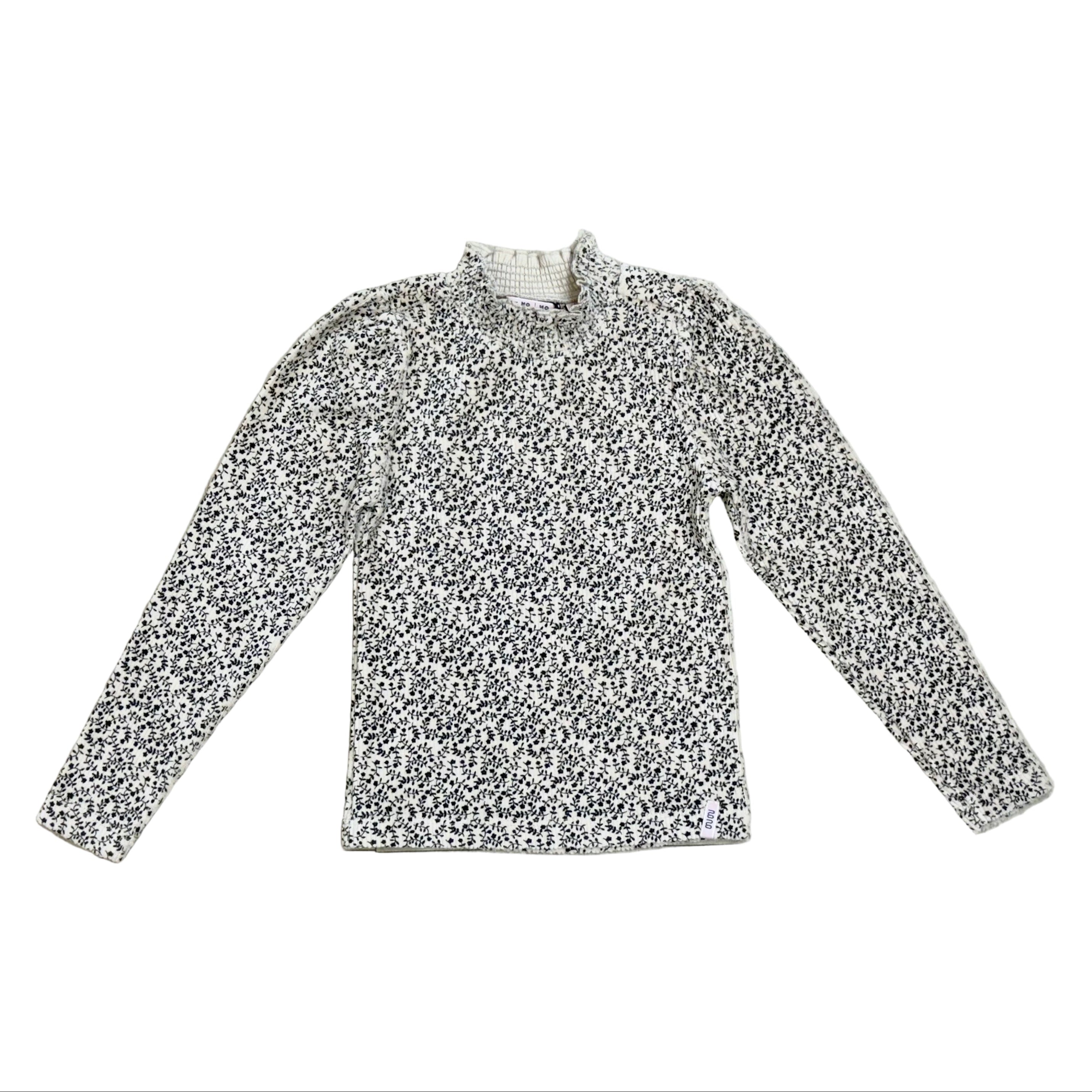 Floral mockneck