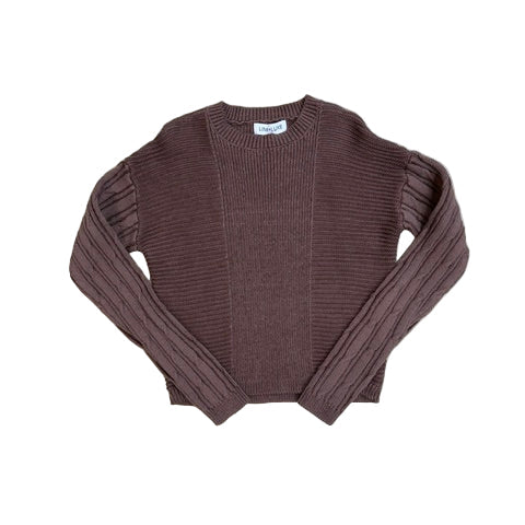 Brown chunky knit sweater