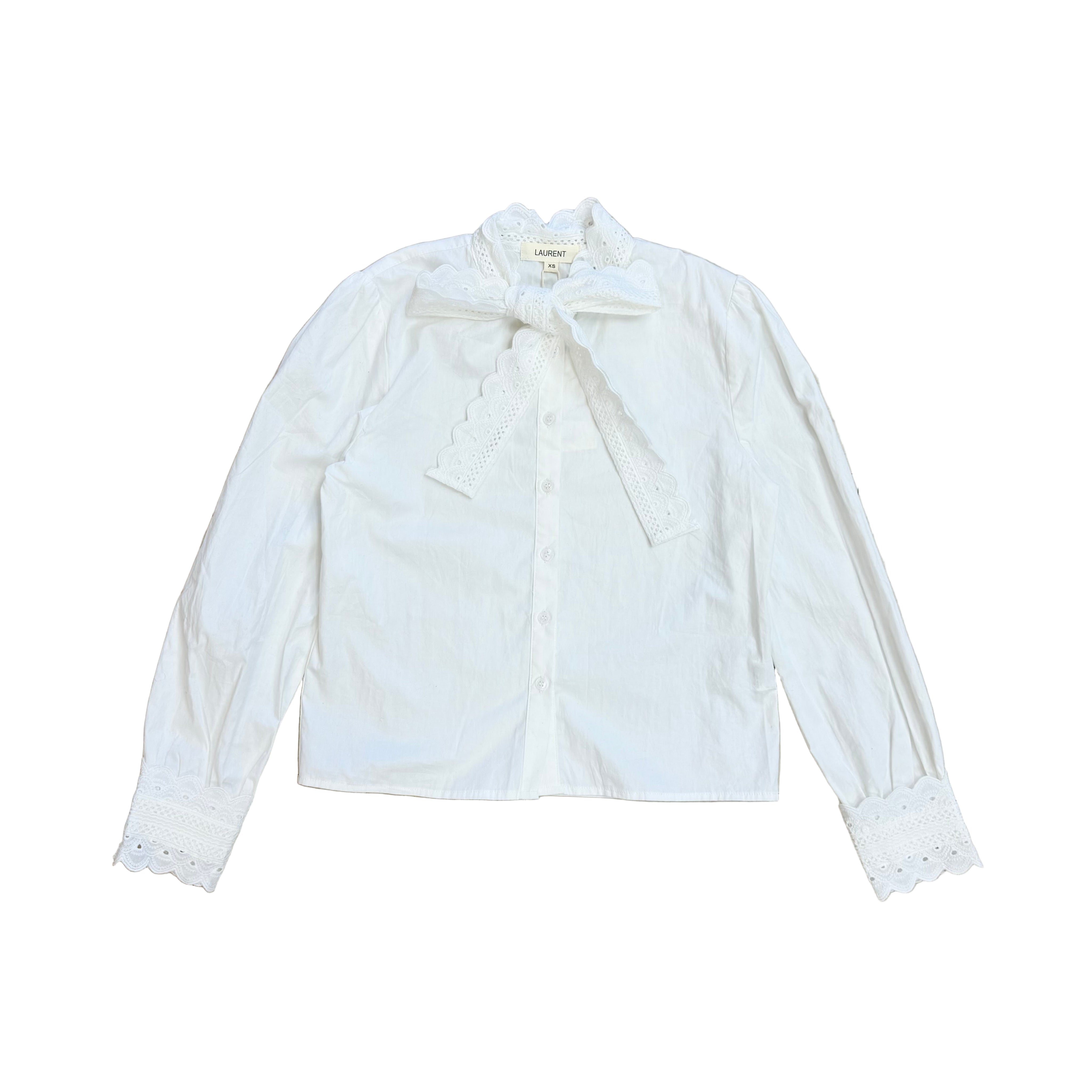 White eyelet shirt