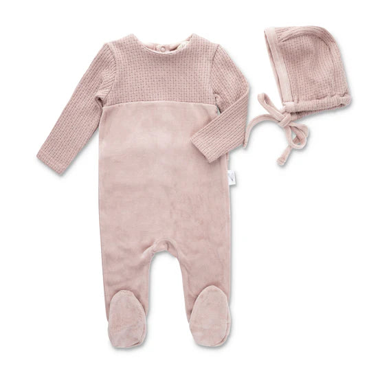 mauve 2 tone footie