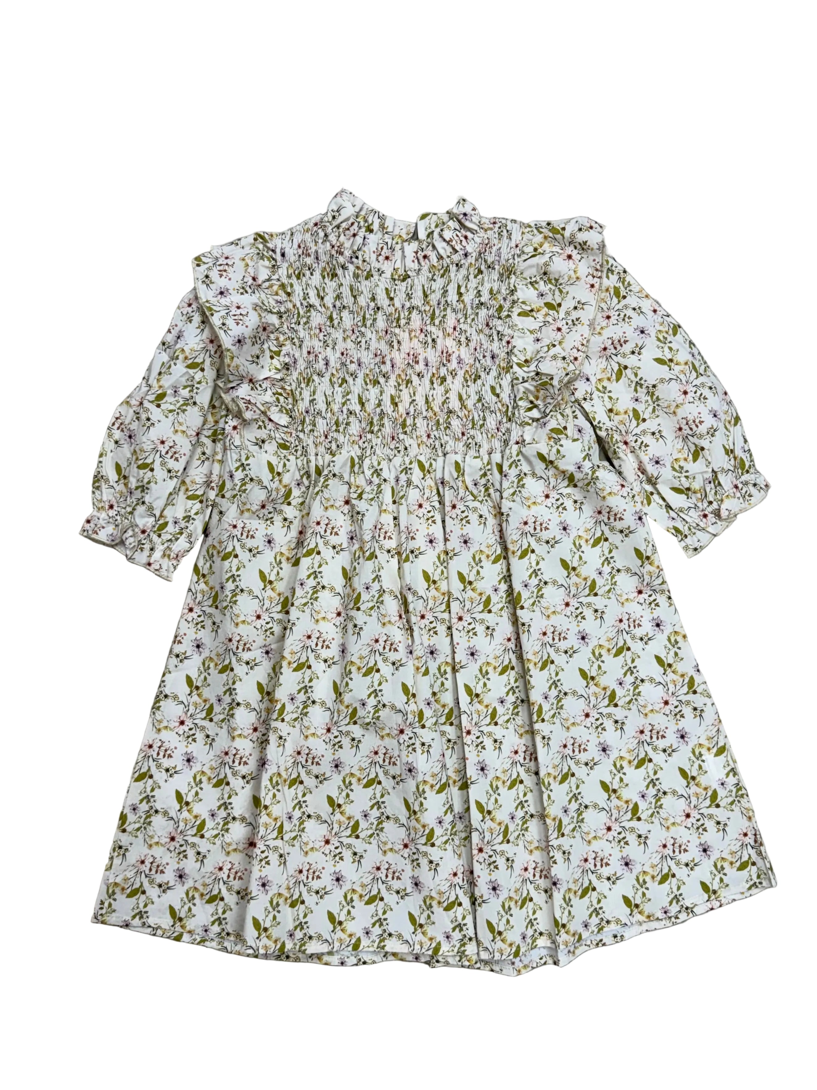 Smocked floral dress