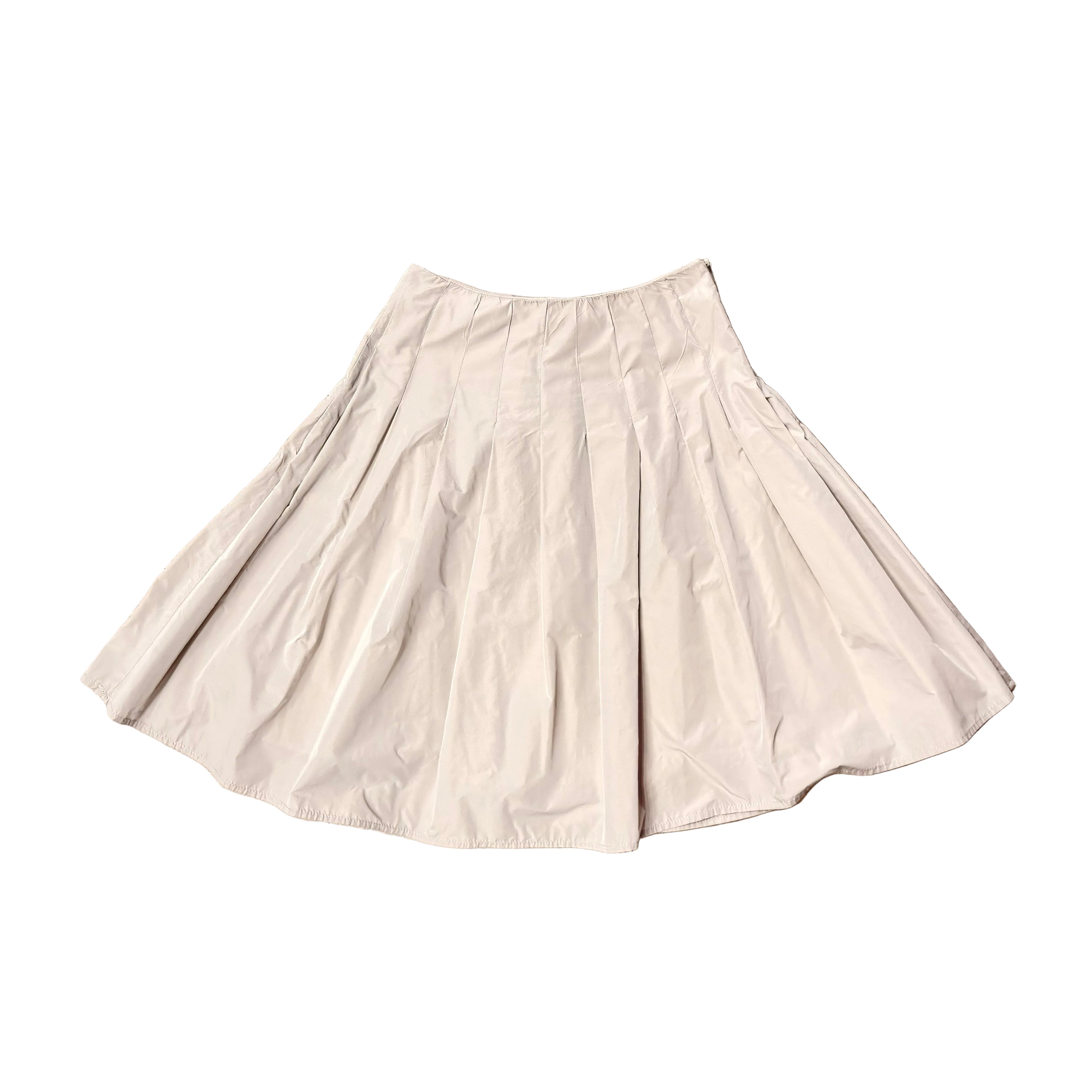 Beige Taffeta Skirt