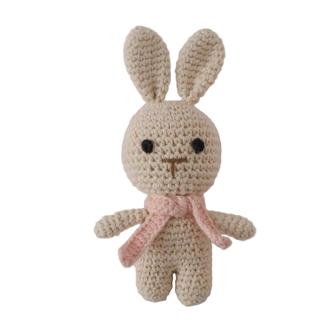 Hand Knitted Scarf Rabbit Rattle