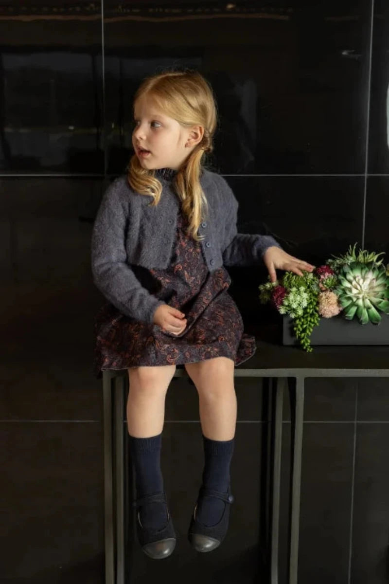 Paisley dress w/ Mohair sweater
