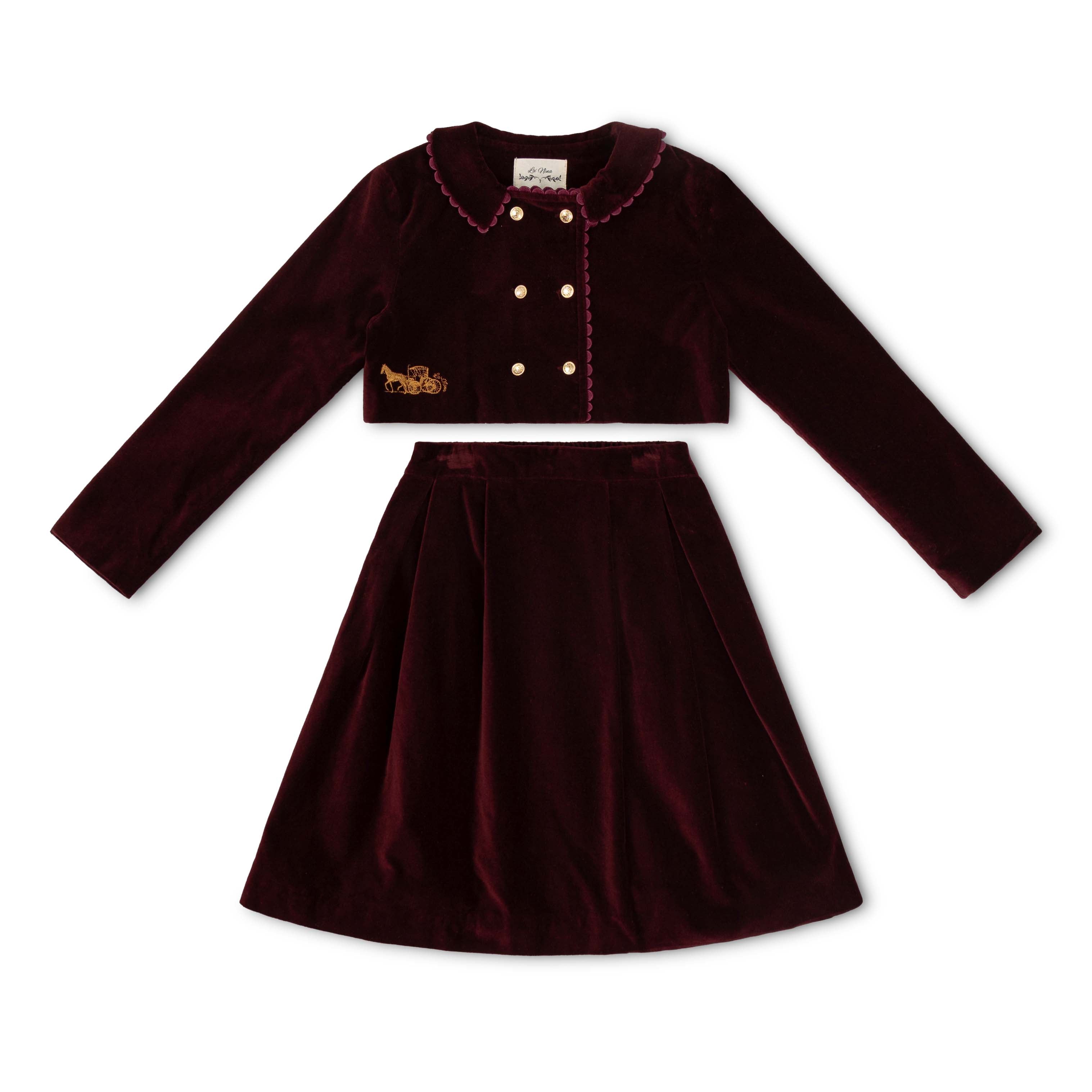 Velvet Double breasted Velvet Set