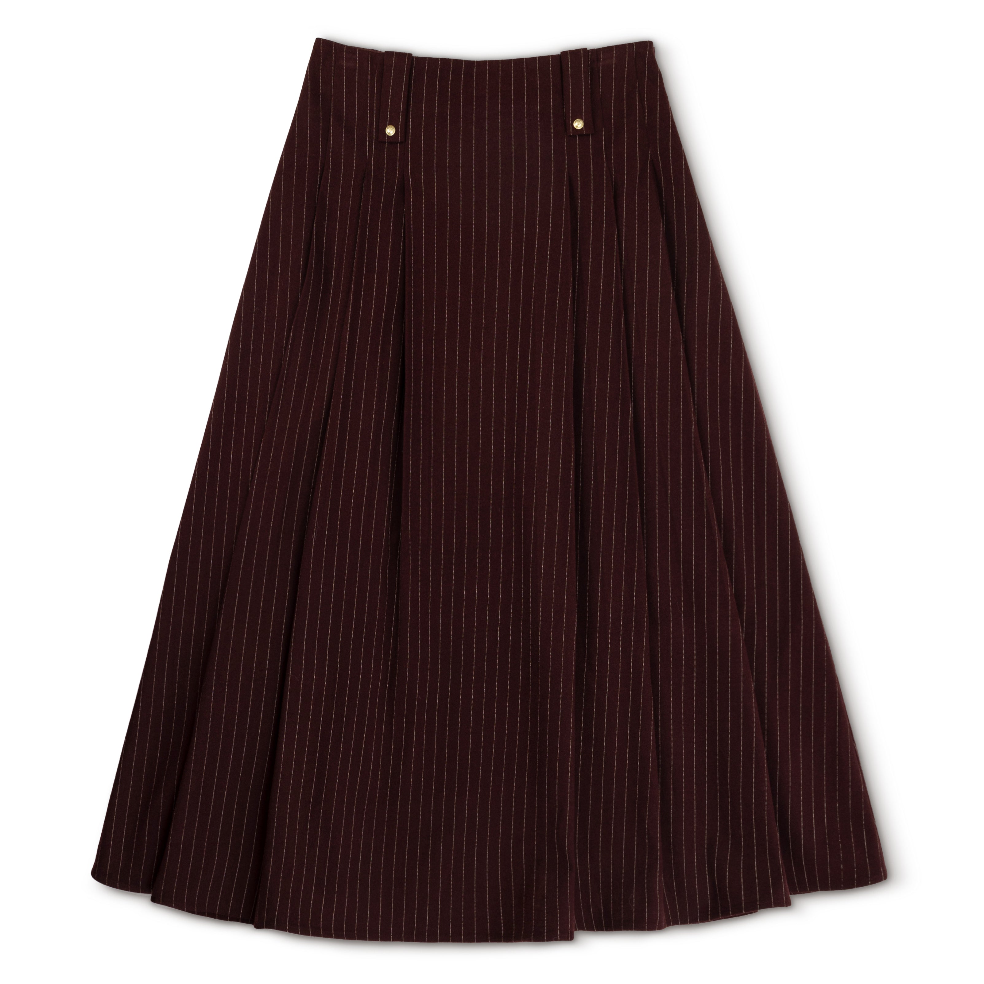 Wool Pinstripe Skirt