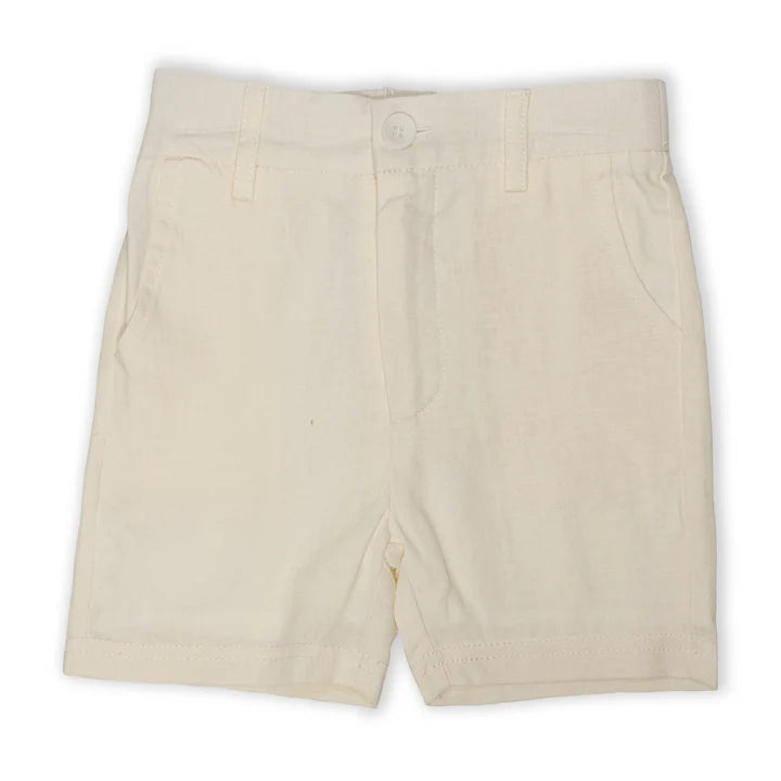 White Linen Shorts