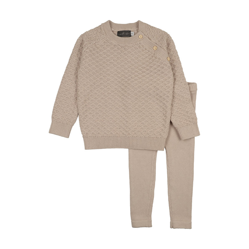 Beige knit 2 piece