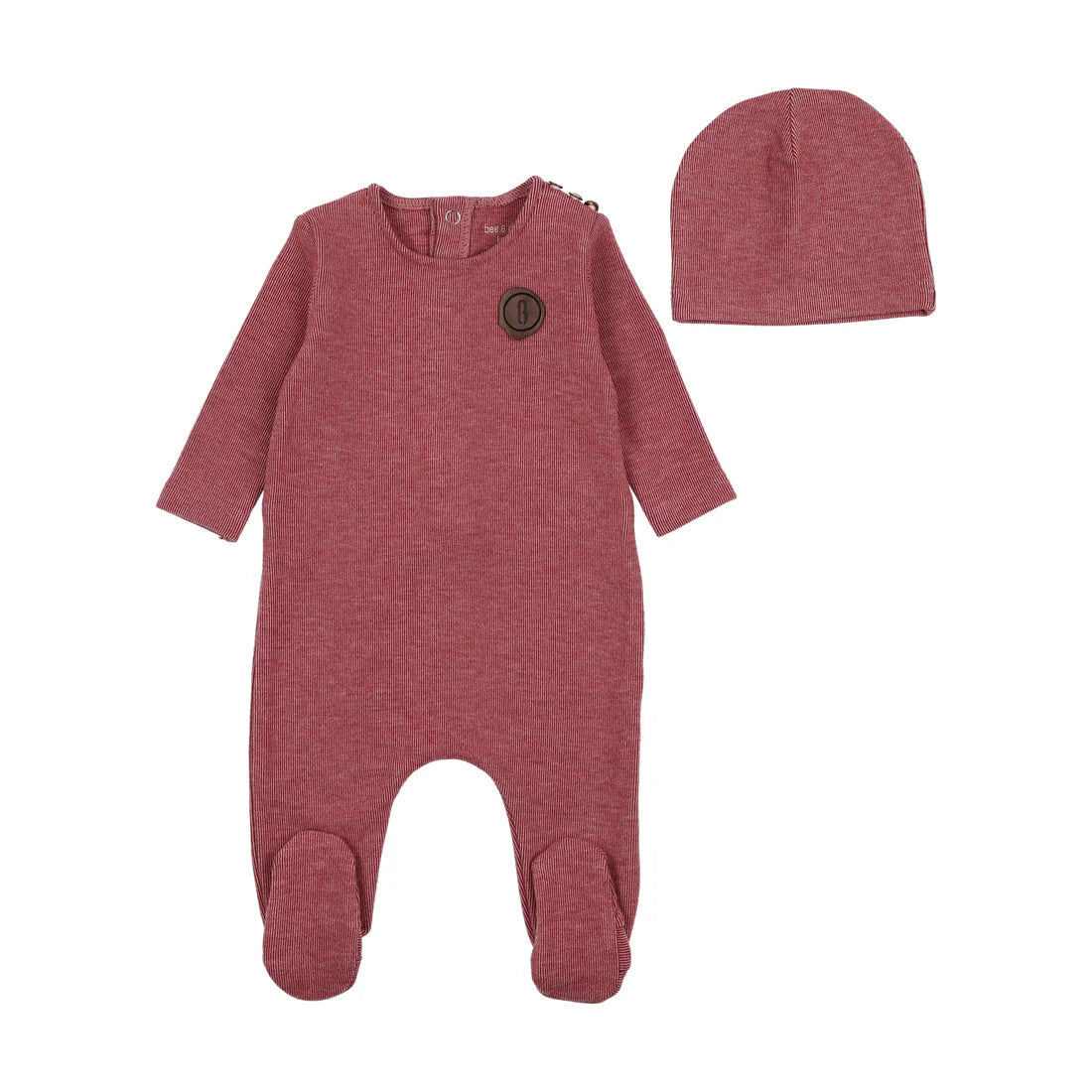 Snuggle soft cranberry footie