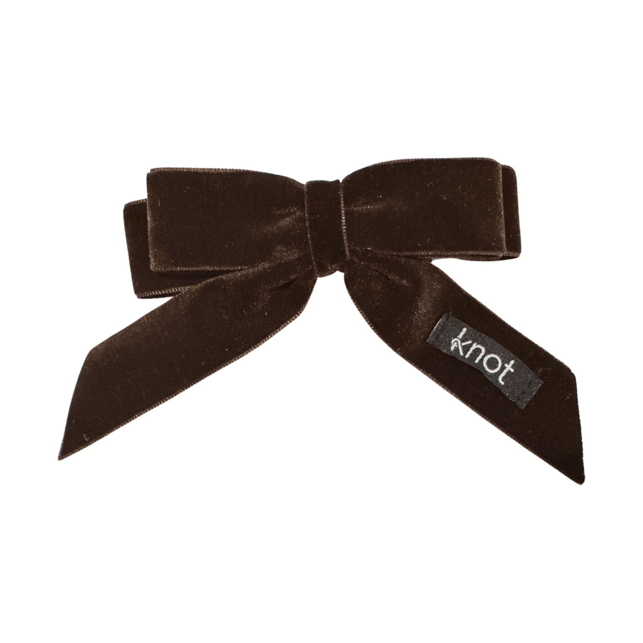 velvet ribbon bow clip