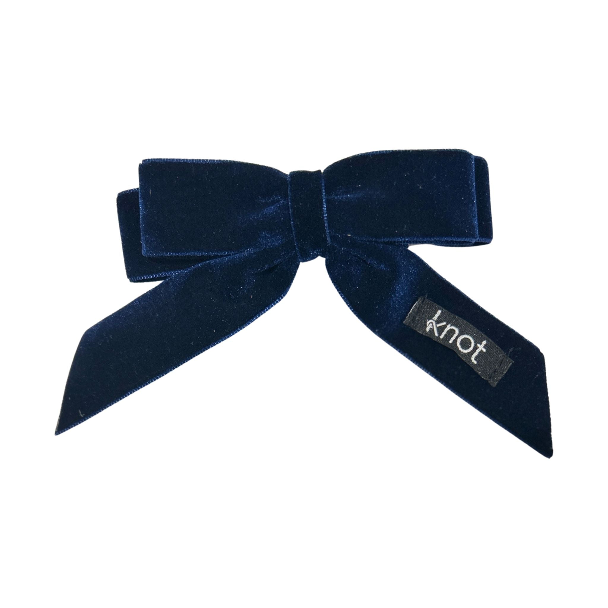 velvet ribbon bow clip