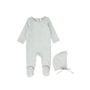 embroidered butterfly footie w/ bonnet