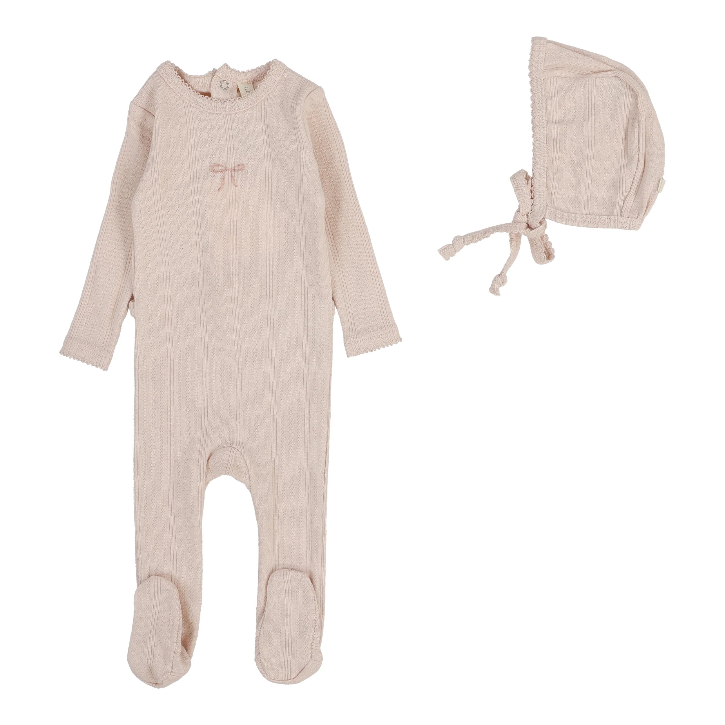 Pointelle graphic footie